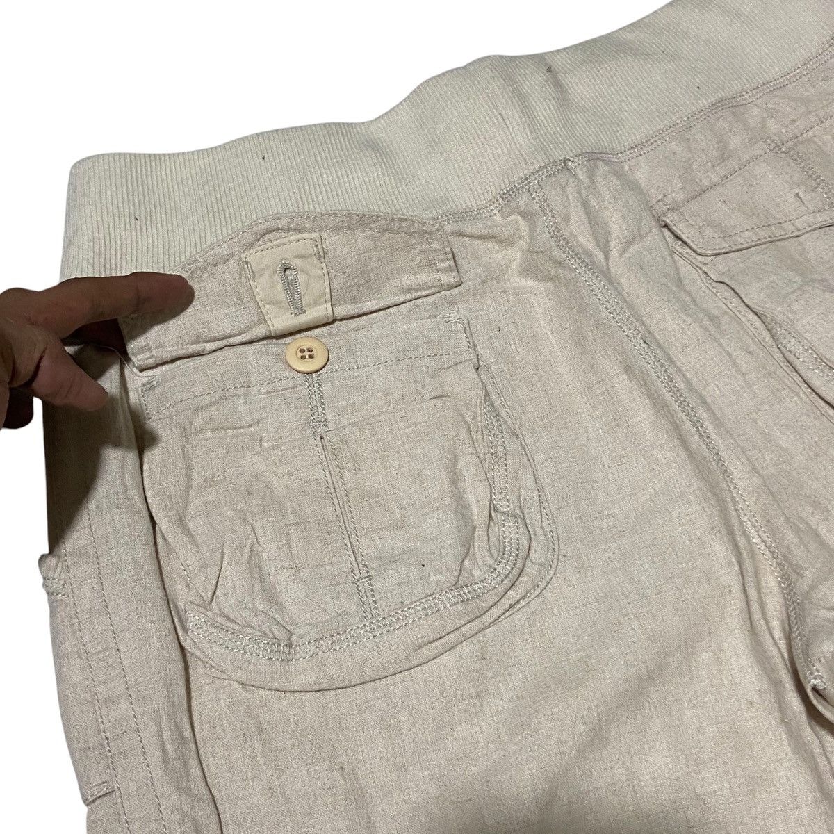 GOA GOA Flared Cargo Linen Pants Size US 31 - 10 Thumbnail