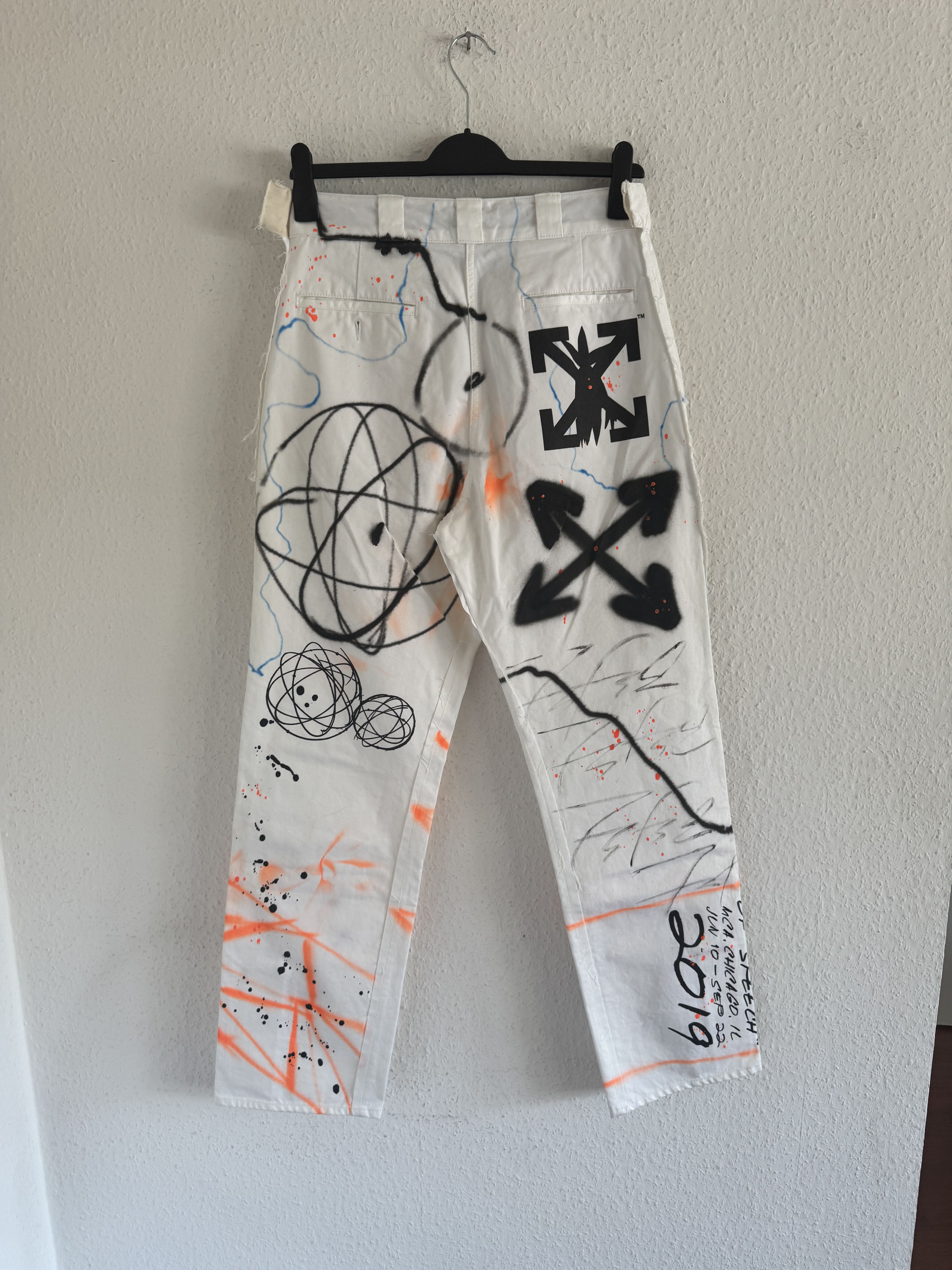 Futura × Off-White Futura spraypaint carpenter pants Size US 30 / EU 46 - 19 Thumbnail