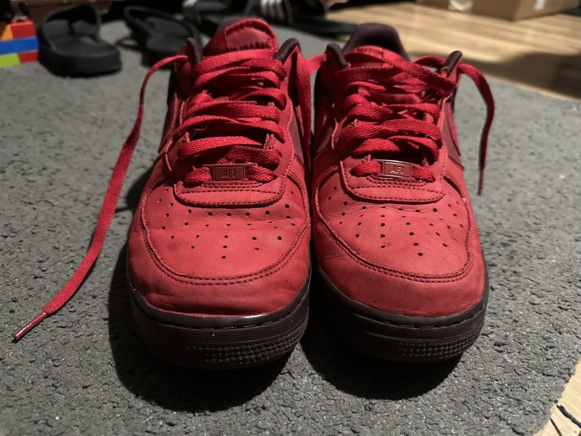 Jordan Brand Air Force 1s, Red/Burgundy Size US 10.5 / EU 43-44 - 3 Thumbnail