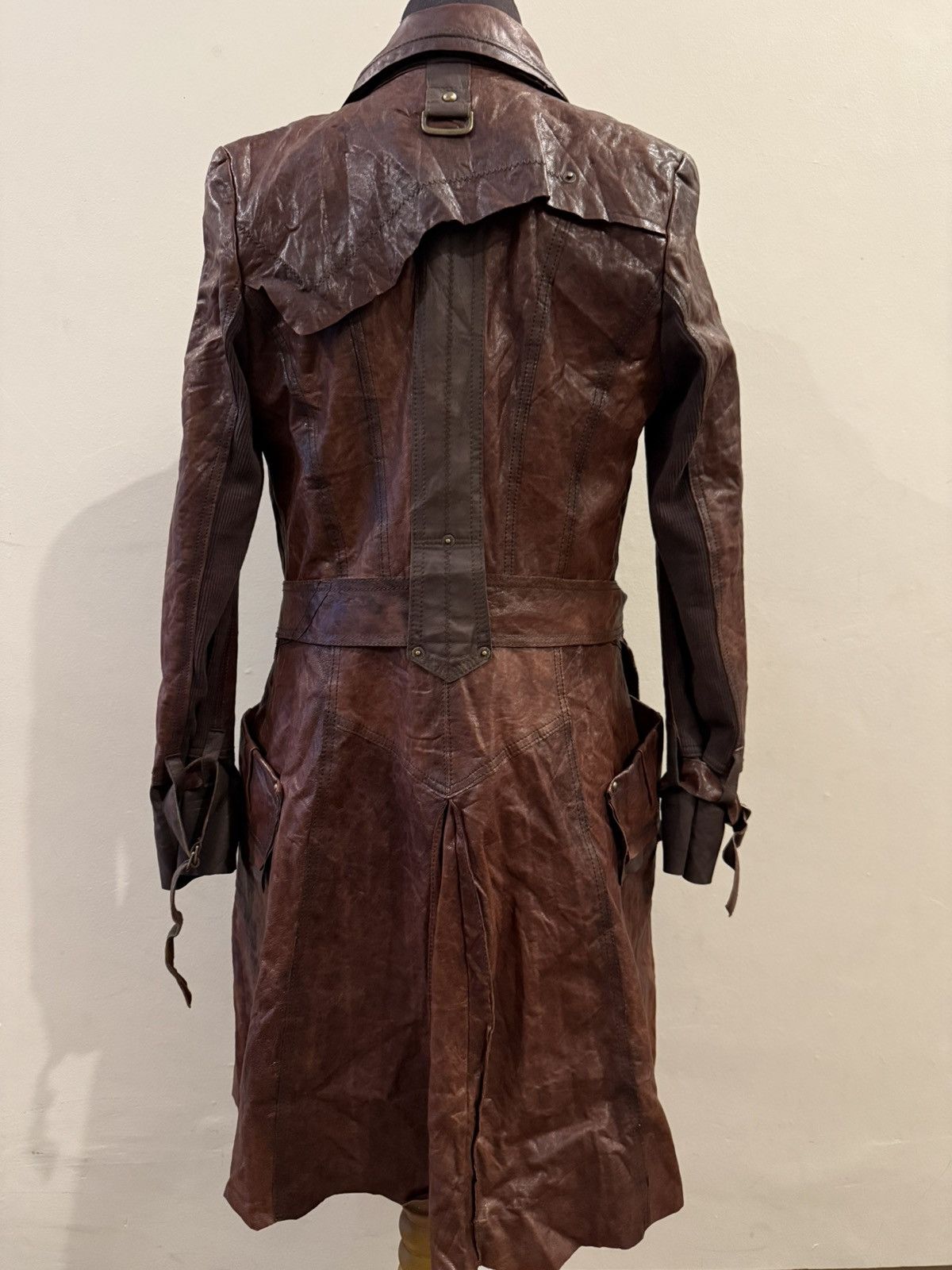 14th Addiction 2000’s avant-garde Leather coat korean designer brand tankus Size S / US 4 / IT 40 - 1 Thumbnail