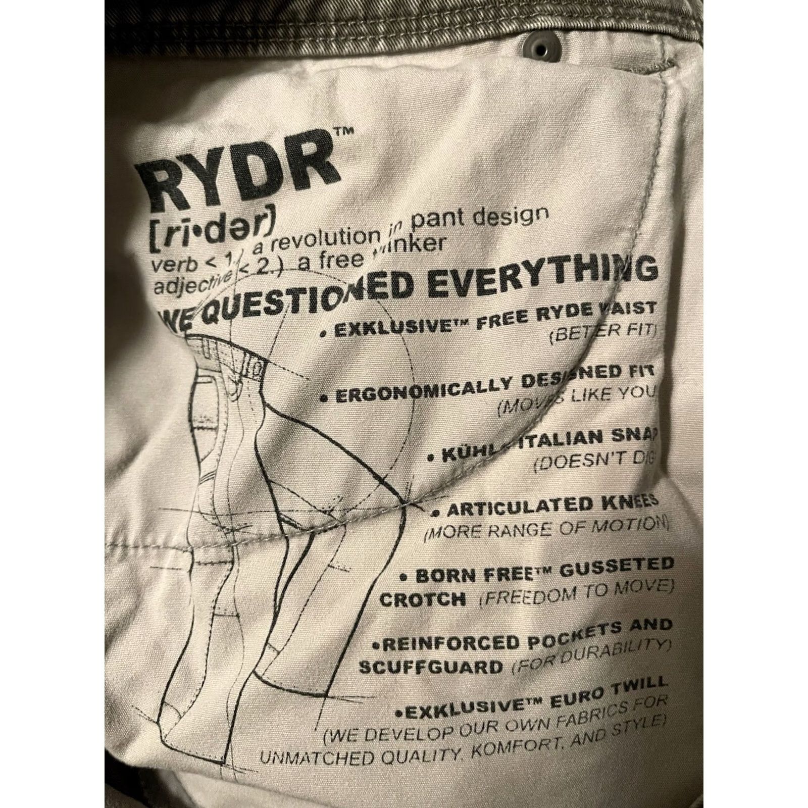 Vintage Kuhl RYDR Gray Cotton Stretch Hiking Mountain Pants Men's 38x32 Outdoors Size US 38 / EU 54 - 6 Thumbnail
