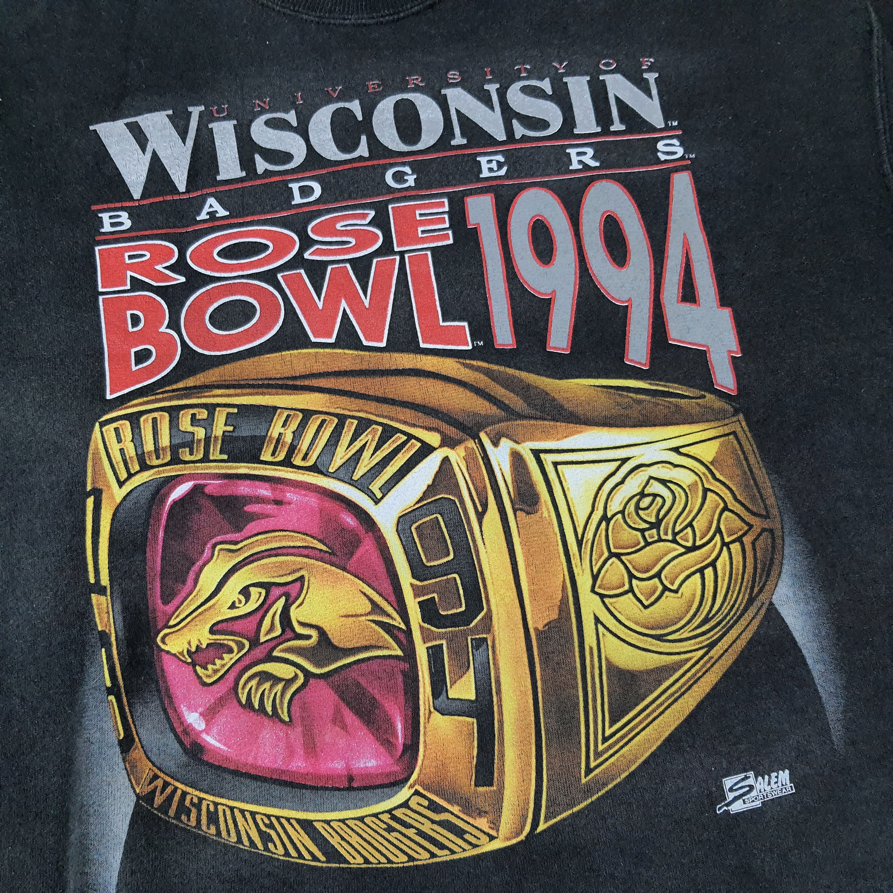 Salem Sportswear Vintage Wisconsin Badgers Rose Bowl 1994 Sweatshirt C260N12 Size US M / EU 48-50 / 2 - 2 Thumbnail
