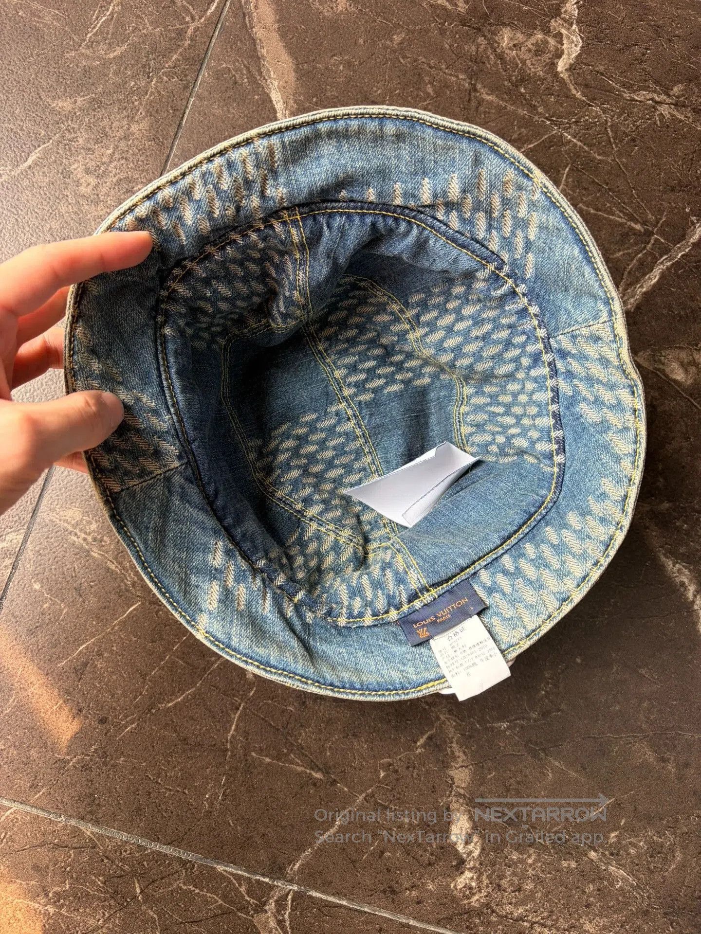 Louis Vuitton LV Nigo Denim Monogram Bucket Hat. Size ONE SIZE - 5 Thumbnail