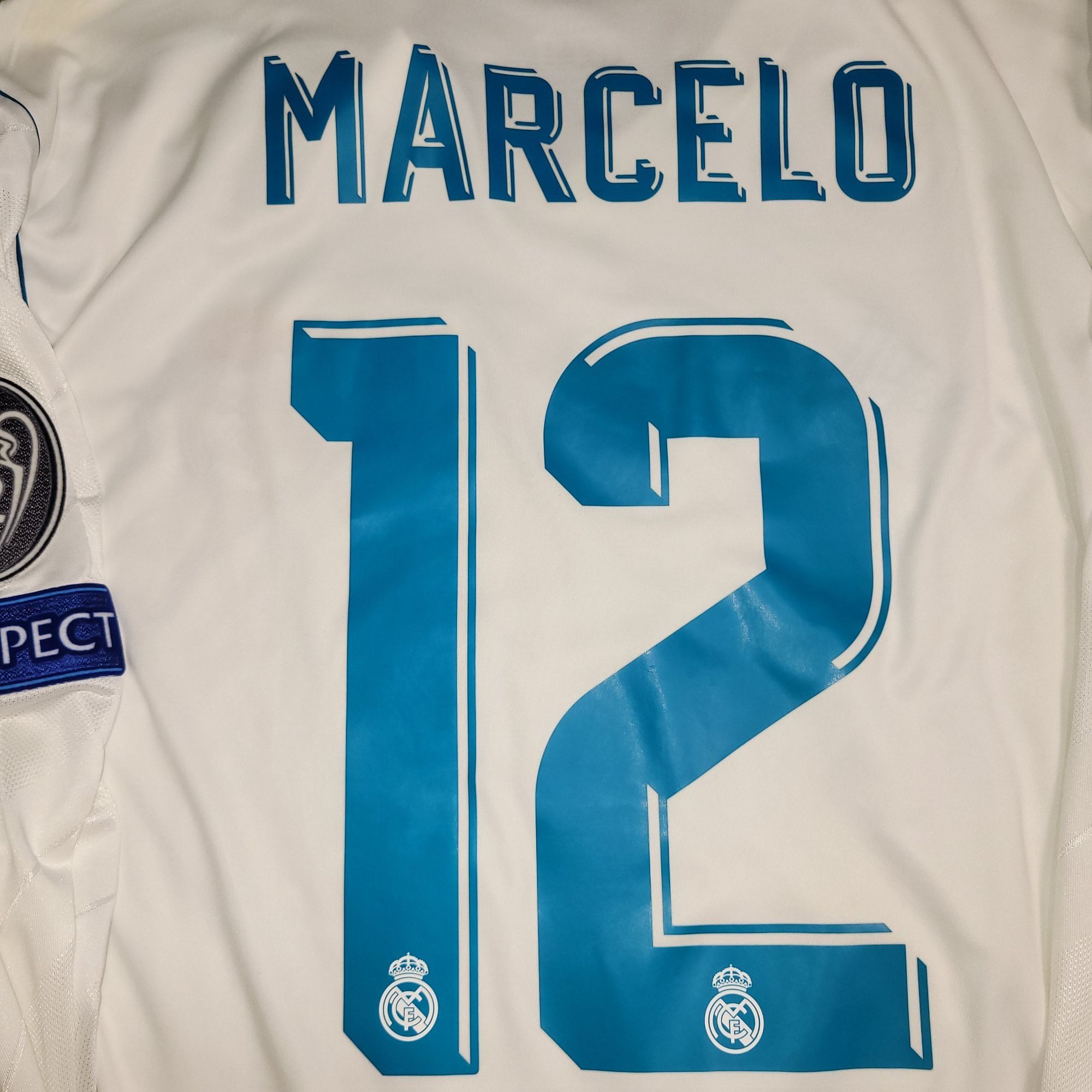 Marcelo Real Madrid 2017 2018 UEFA FINAL Soccer Jersey XL