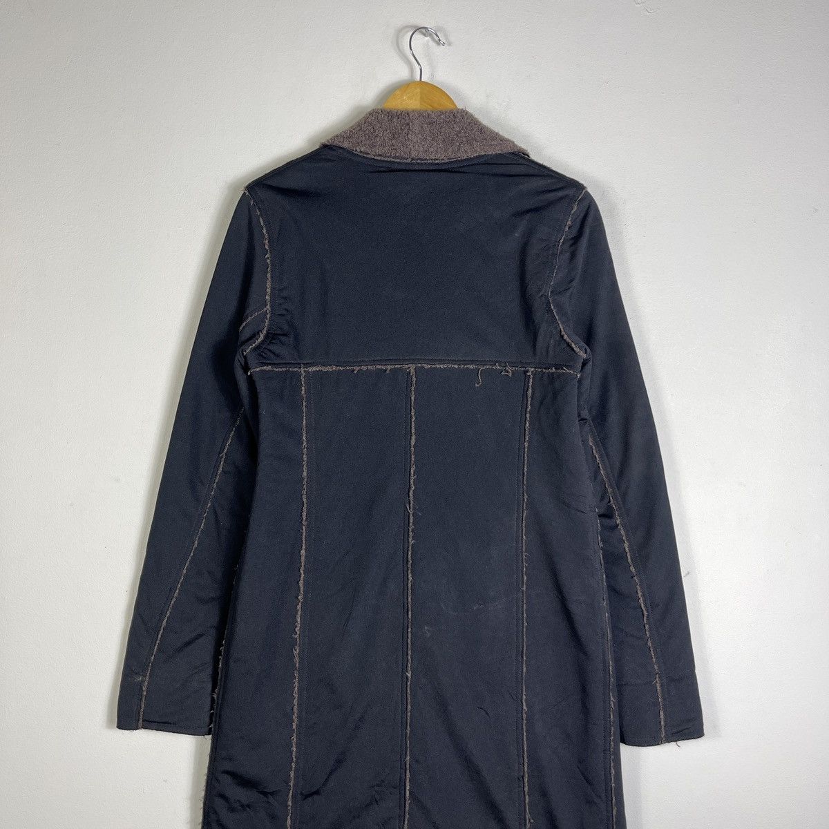Fendi Vintage Fendi Jeans Shearling Long Jacket - Deep Navy Size M / US 6-8 / IT 42-44 - 6 Thumbnail