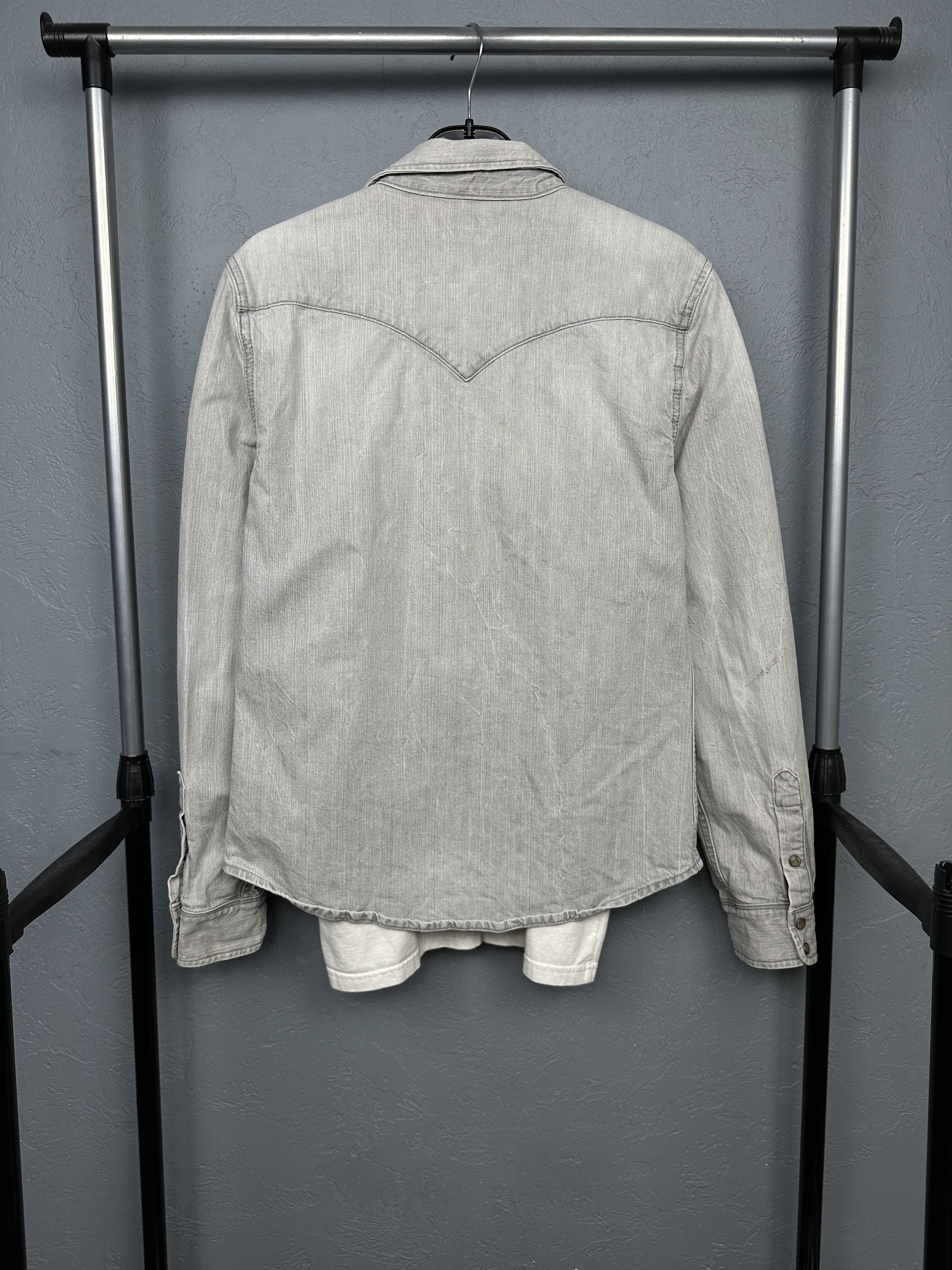 Allsaints Allsaints Mens Gatling Denim Long Sleeve Shirt Size US M / EU 48-50 / 2 - 5 Thumbnail