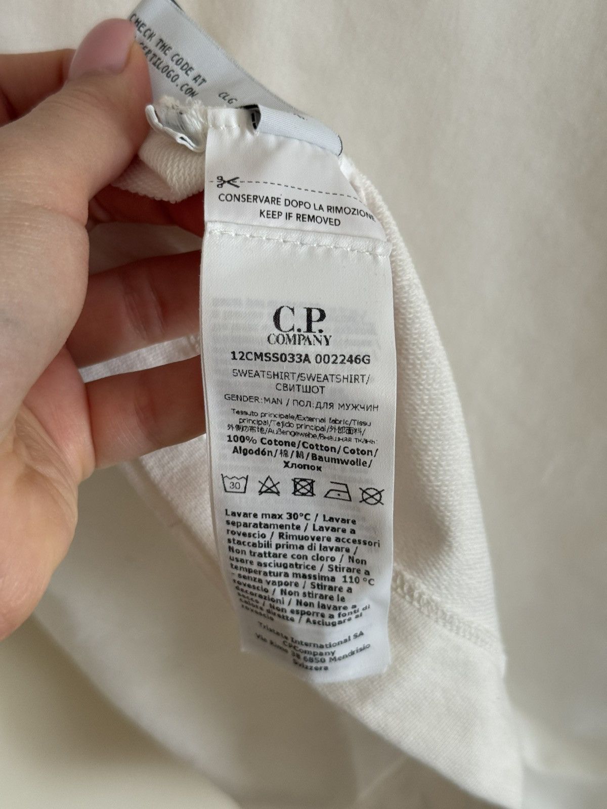 C.P. Company C.P. Company White Hooded Lens Sweatshirt – Size S Size US S / EU 44-46 / 1 - 6 Thumbnail