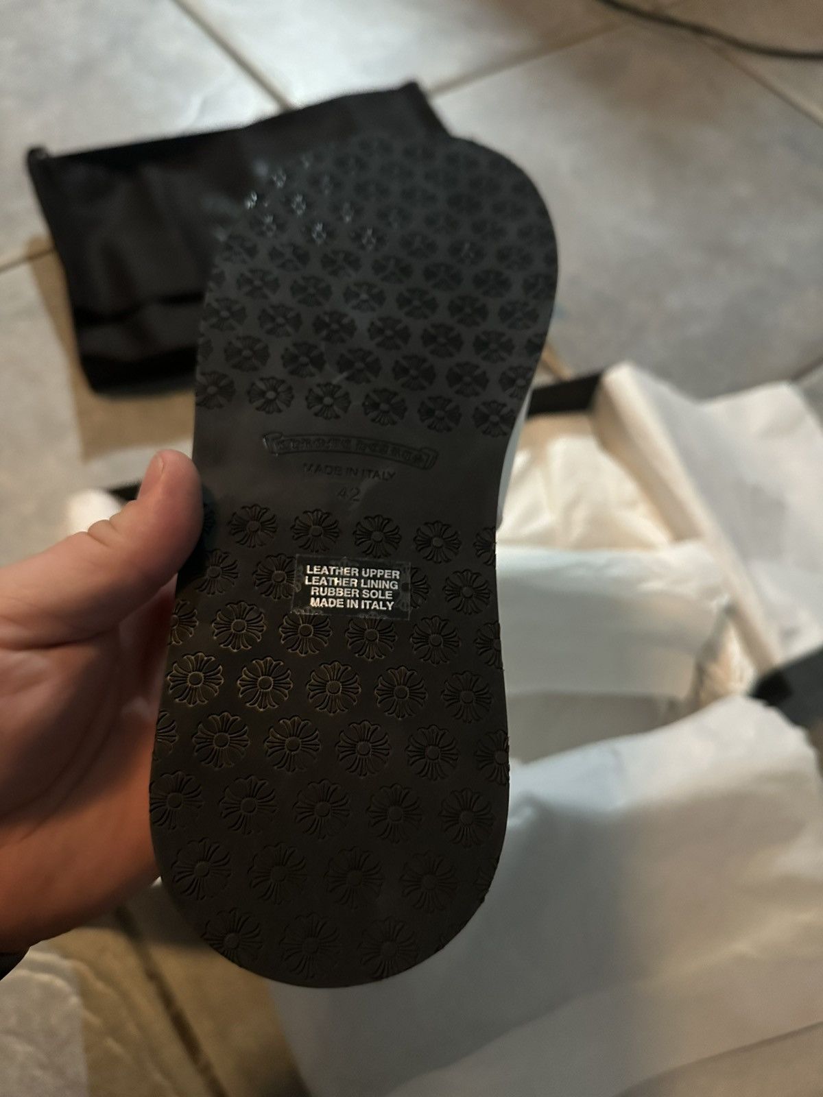 Chrome Hearts Chrome Hearts leather slides Size US 9 / EU 42 - 13 Thumbnail
