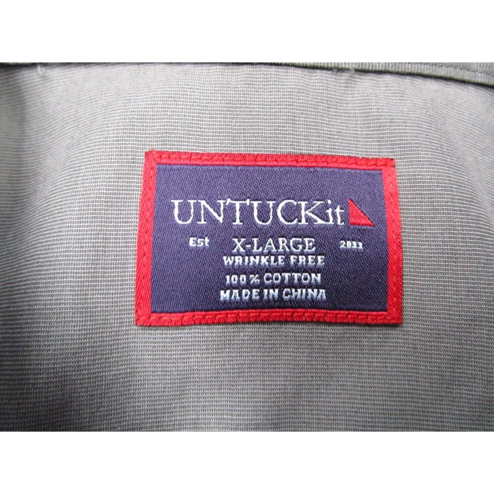 UNTUCKit UNTUCKIT Shirt Mens XL Gray Button-Up Wrinkle Free 100% Cotton Classic Everyday Mens Size US XL / EU 56 / 4 - 3 Thumbnail