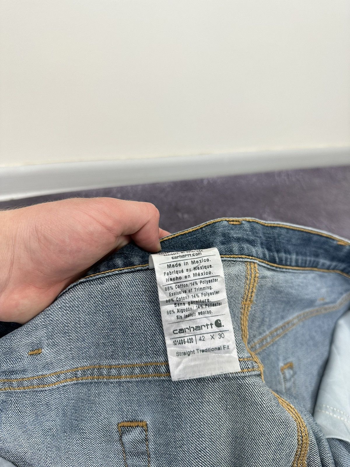 Carhartt Vintage Carhartt Faded American Opium Baggy USA Work Jeans Size US 42 / EU 58 - 15 Thumbnail