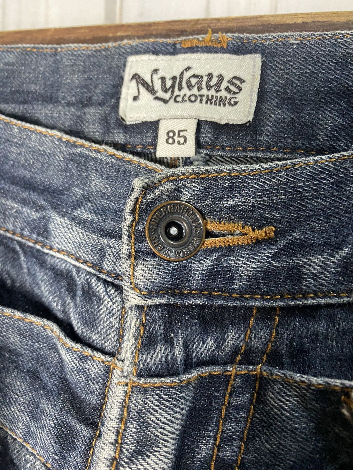 Japanese Brand Rare Nylaus Japan Double Waist Claw Mark Denim Size US 34 / EU 50 - 10 Thumbnail