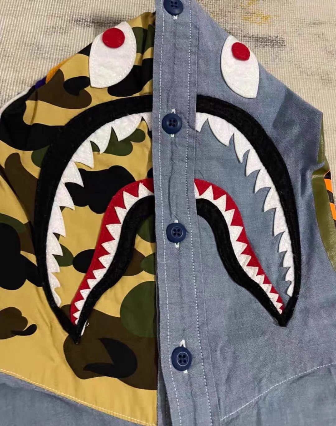 Bape Bape Shark Shirt Jacket Size US M / EU 48-50 / 2 - 2 Thumbnail