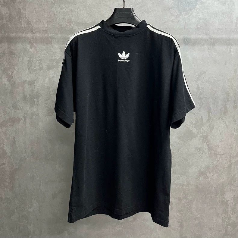 Balenciaga Balenciaga x Adidas Logo Striped Short Sleeve T-shirt - dmc Size US M / EU 48-50 / 2 - 1 Thumbnail