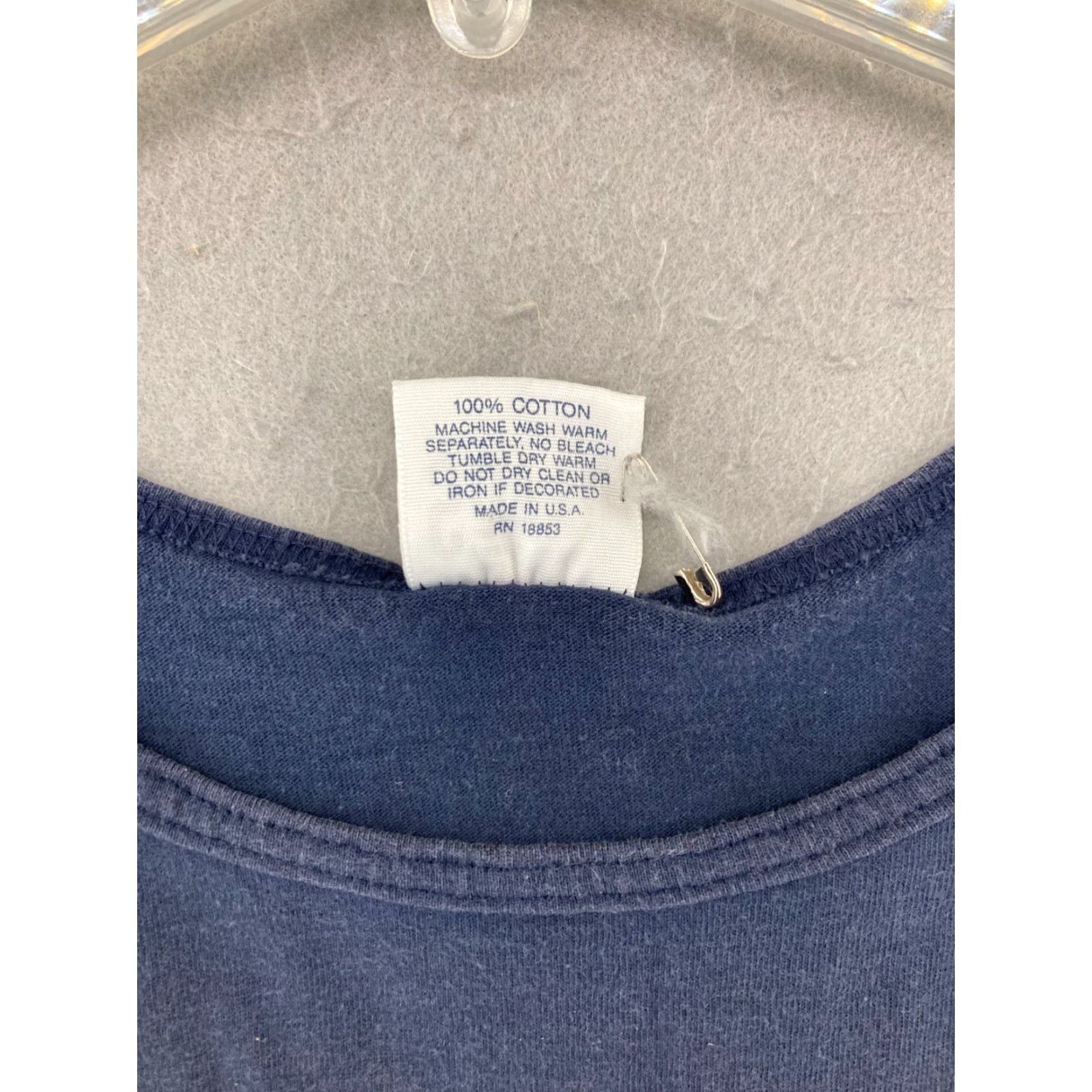 Vintage Savvy Mens Tank USA Blue XL - Savvy Tank Top Mens Blue USA Made Graphic Print Round Neck Sleeveless Pullover 100% Cotton Size US XL / EU 56 / 4 - 6 Thumbnail