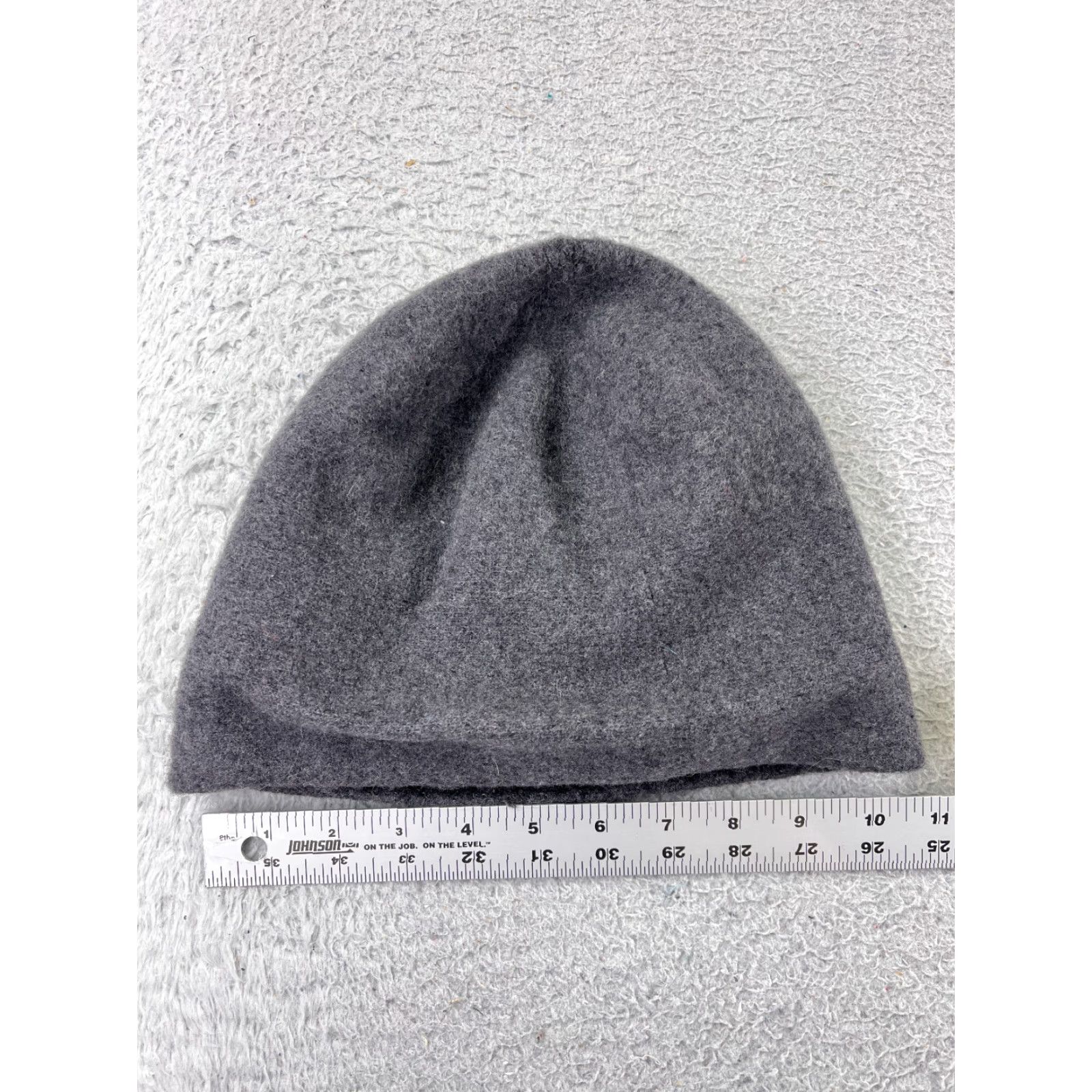 Vintage Womens Flower Beanie Hat One Size Gray Knit Polyester Size ONE SIZE - 5 Thumbnail