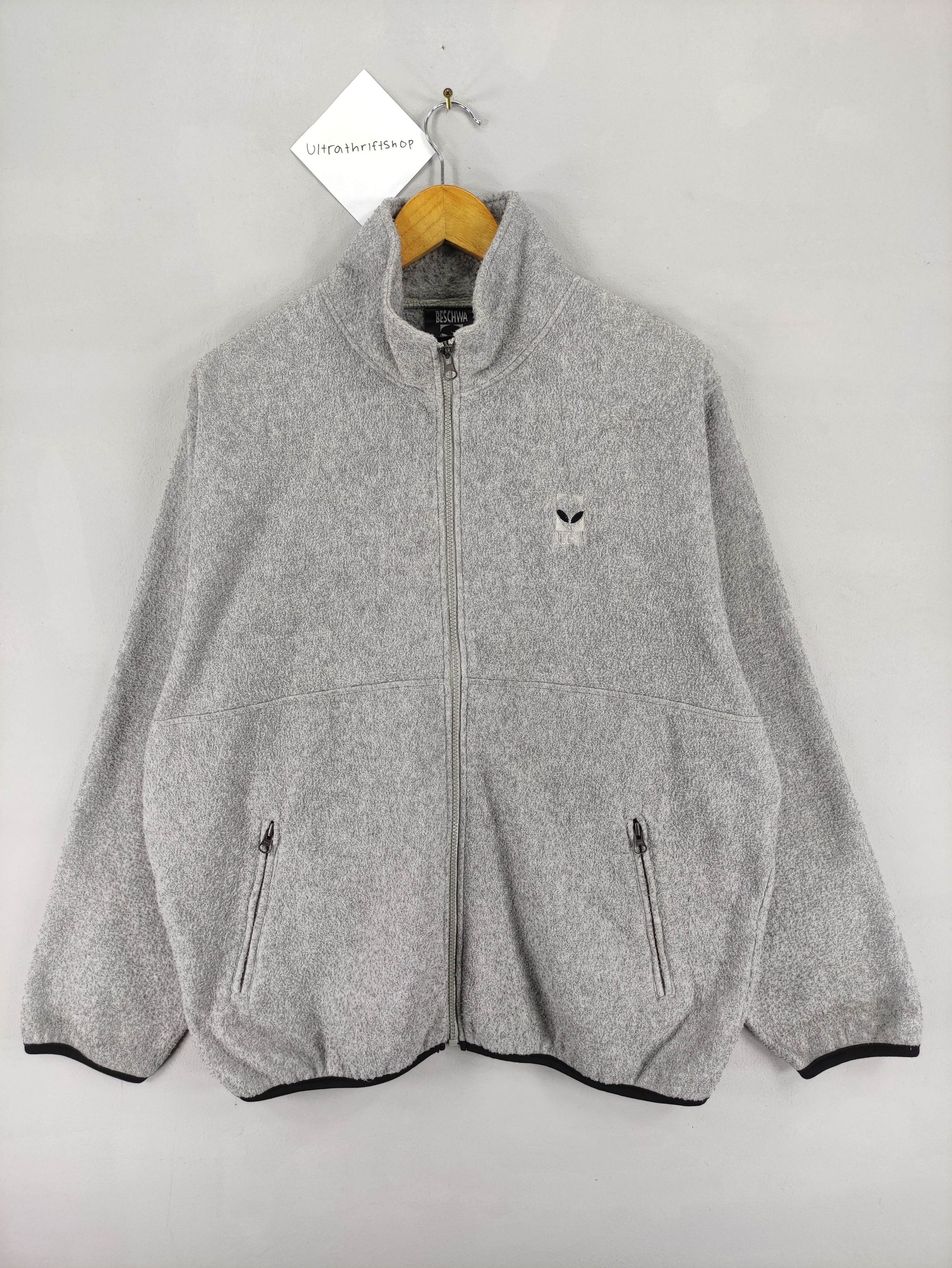Japanese Brand Vintage Beschwa Fleece Sweater Jacket Zipper Size US L / EU 52-54 / 3 - 1 Thumbnail