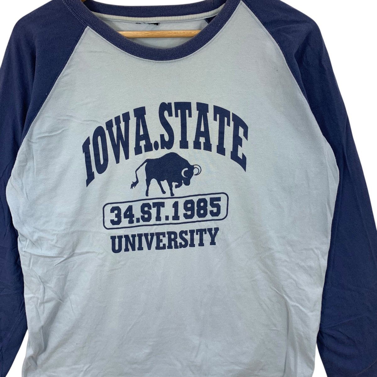 Other IOWA STATE UNIVERSITY Collegiate Alumni Tee Shirt Top Raglan Size L / US 10 / IT 46 - 6 Thumbnail