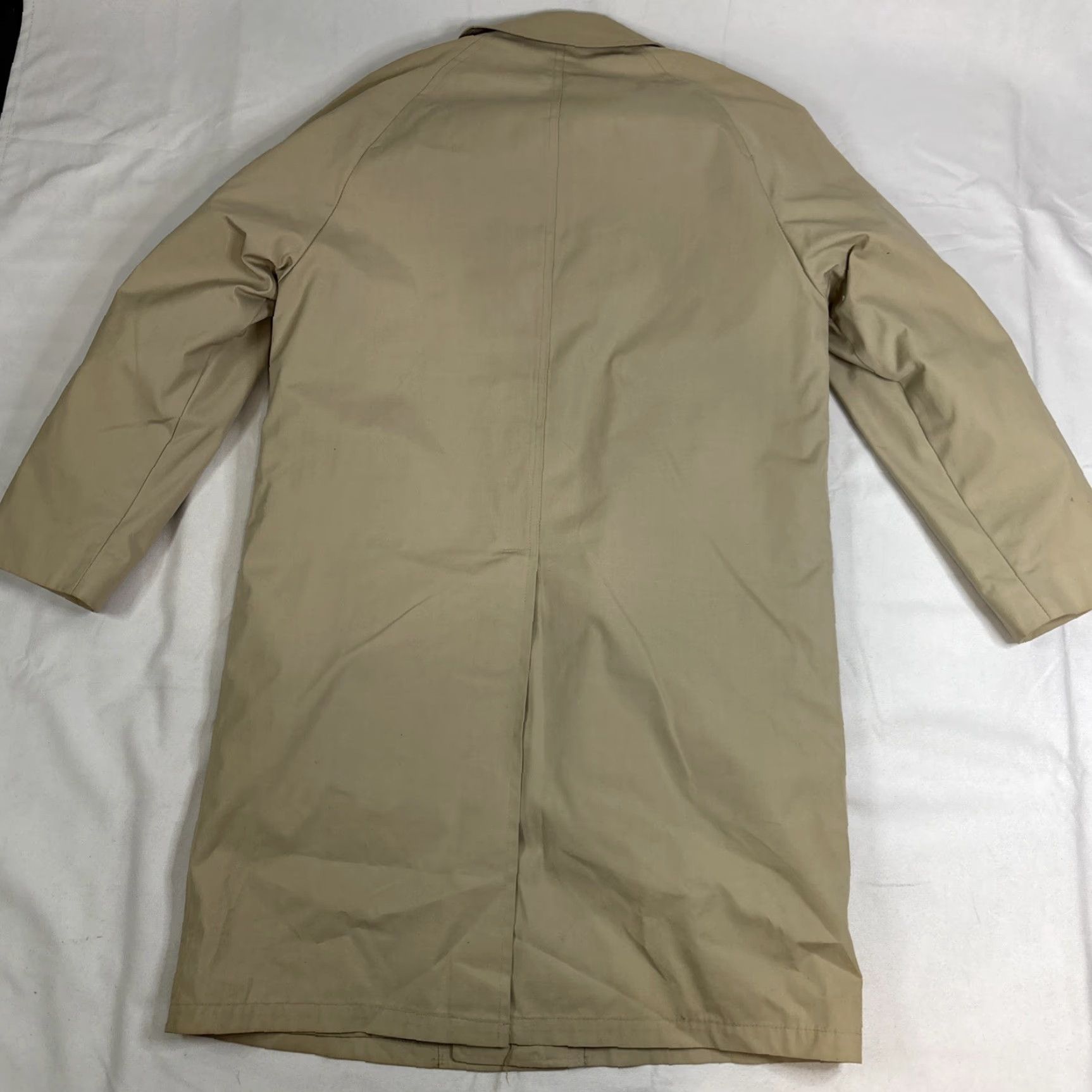 Vintage Clipper Mist Trench Coat Men's 36 Regular Beige Lined Removable Lining Cotton Long Coat Mens Beige Trench 36 Regular Size US XXS / EU 40 - 4 Thumbnail