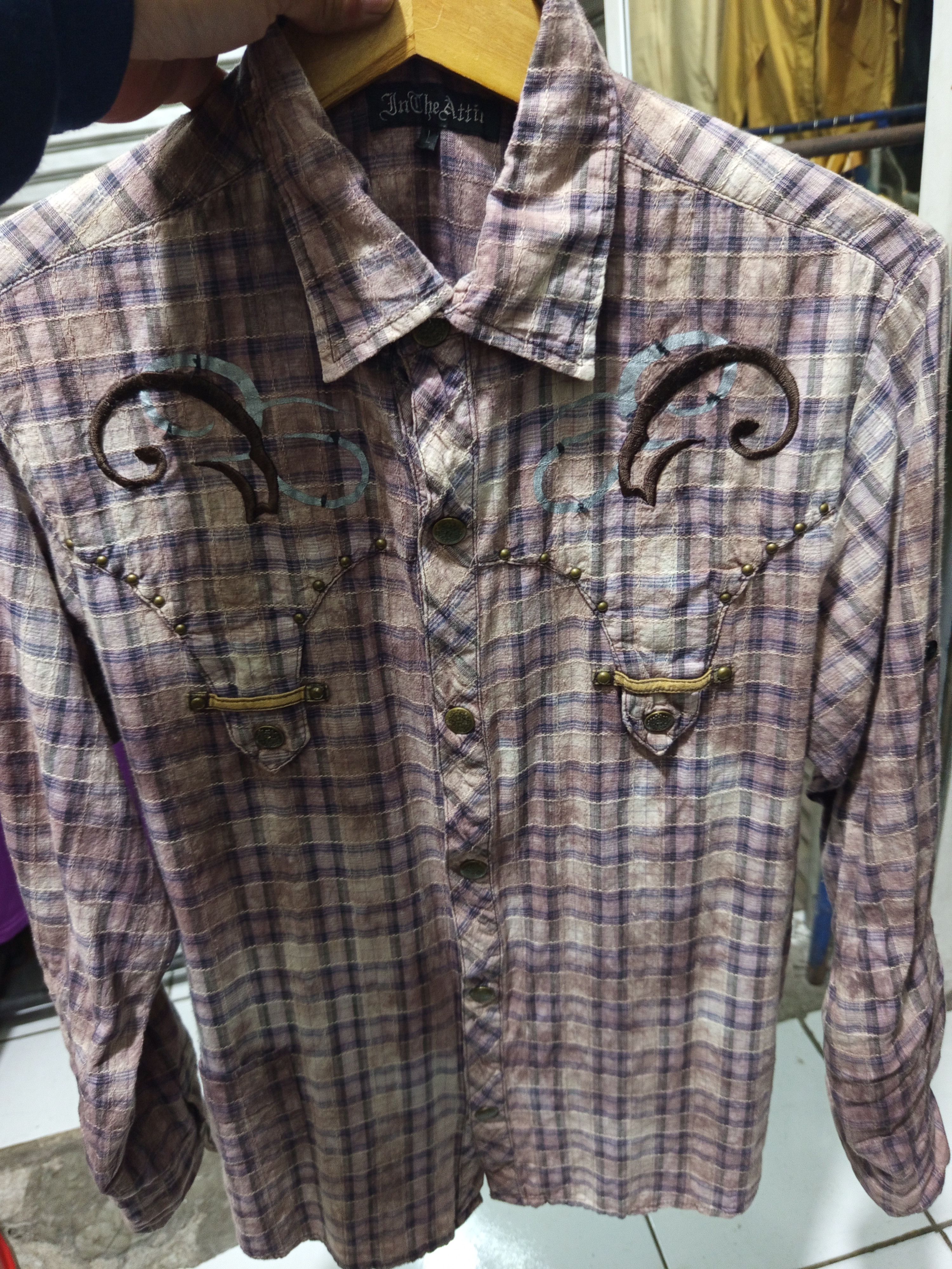 In The Attic In The Attic Western Plaid Snap Shirt Size US L / EU 52-54 / 3 - 4 Thumbnail