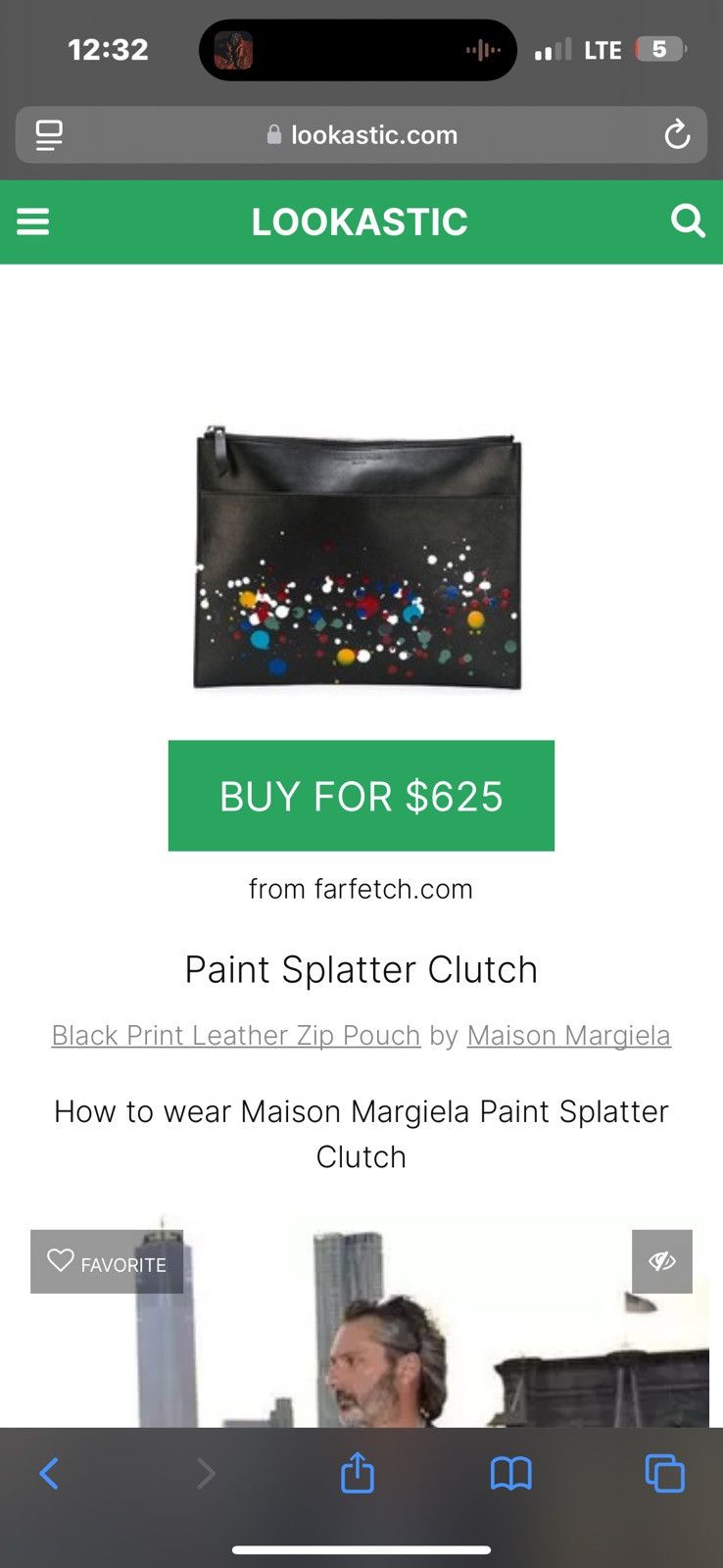 Maison Margiela Maison Martin Margiela Black Paint Splattered Clutch Bag Size ONE SIZE - 8 Thumbnail