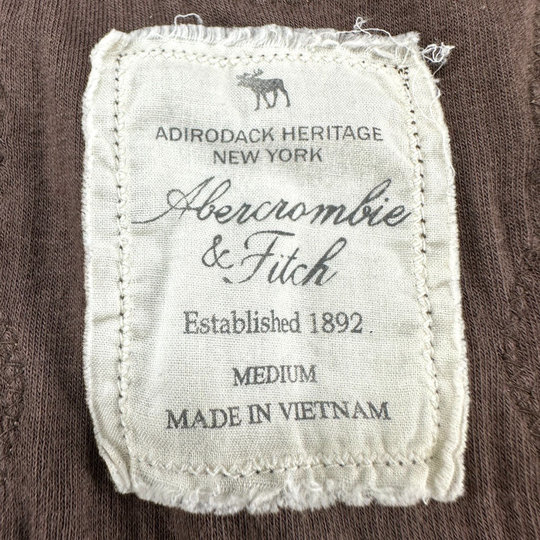 Abercrombie & Fitch VINTAGE Abercrombie & Fitch Top Womens M Brown Lace Trim Cami Ribbed Y2K 90s Dog Funny Size M / US 6-8 / IT 42-44 - 2 Thumbnail