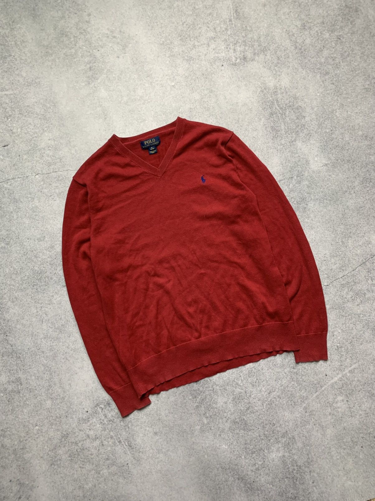 Ralph Lauren Vintage Polo Ralph Lauren Red Knitted OldMoney Sweater Size US XL / EU 56 / 4 - 1 Thumbnail