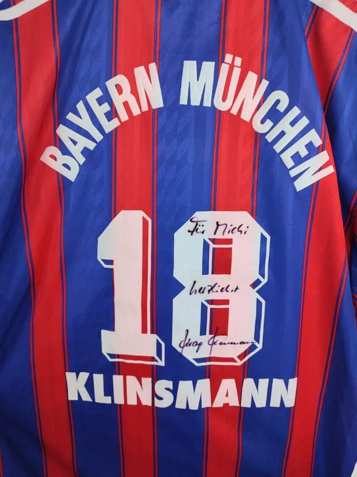 Adidas 1995/97 FC Bayern Munich Munchen #18 KLINSMANN signature Size US L / EU 52-54 / 3 - 7 Thumbnail