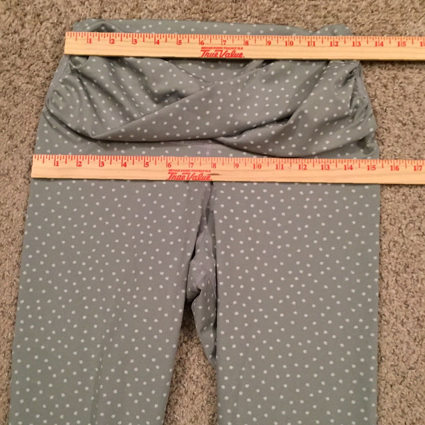 Nike Nike Leggings Women L Gray Polka Dot Dri Fit Ankle 24in Inseam Regular Rise Mid 8.5-10.5in Size 36" / US 14 / IT 50 - 2 Thumbnail