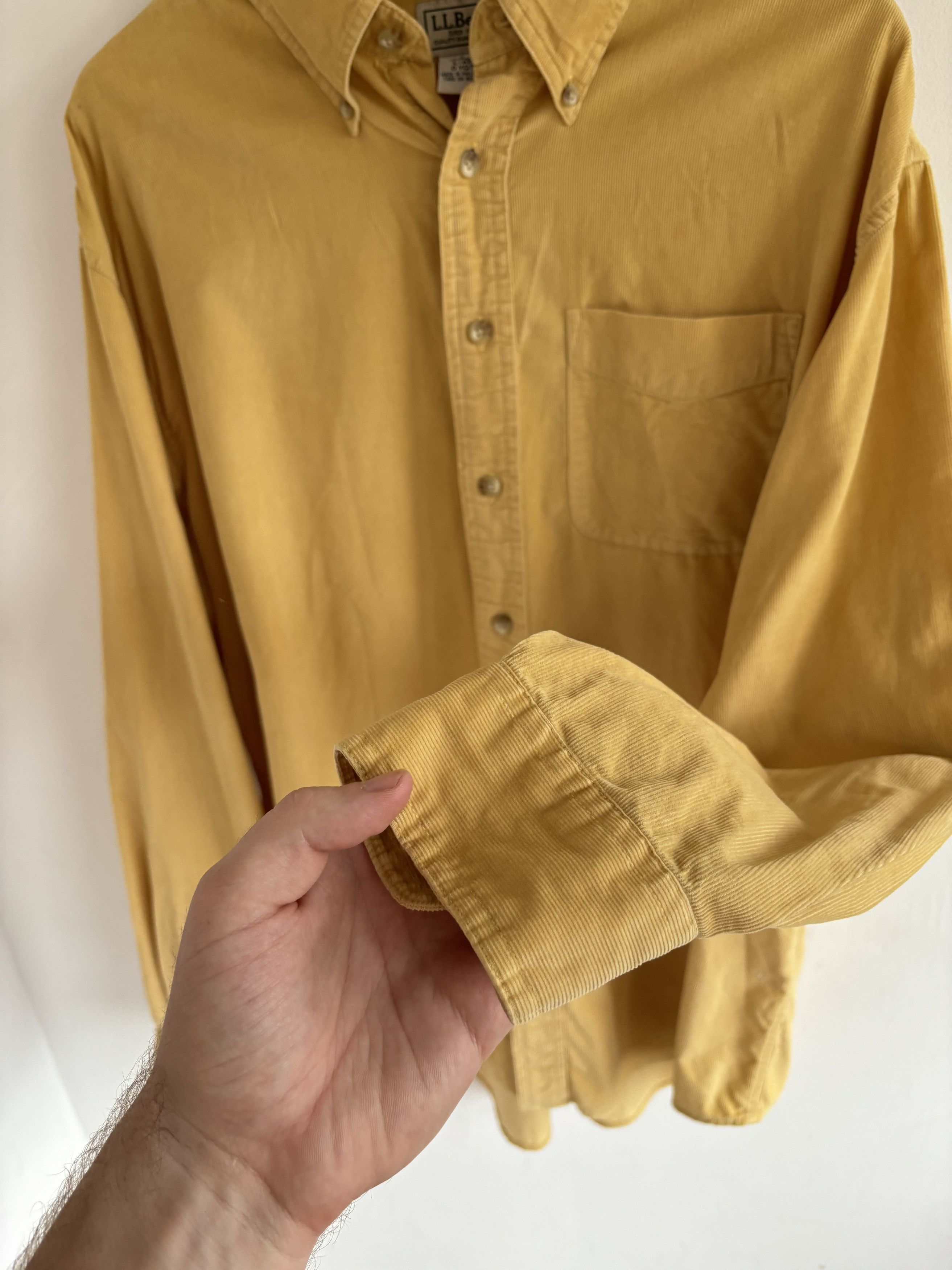 L.L. Bean × Vintage Vintage L.L.Bean Corduroy Mustard Shirt Size US L / EU 52-54 / 3 - 5 Thumbnail