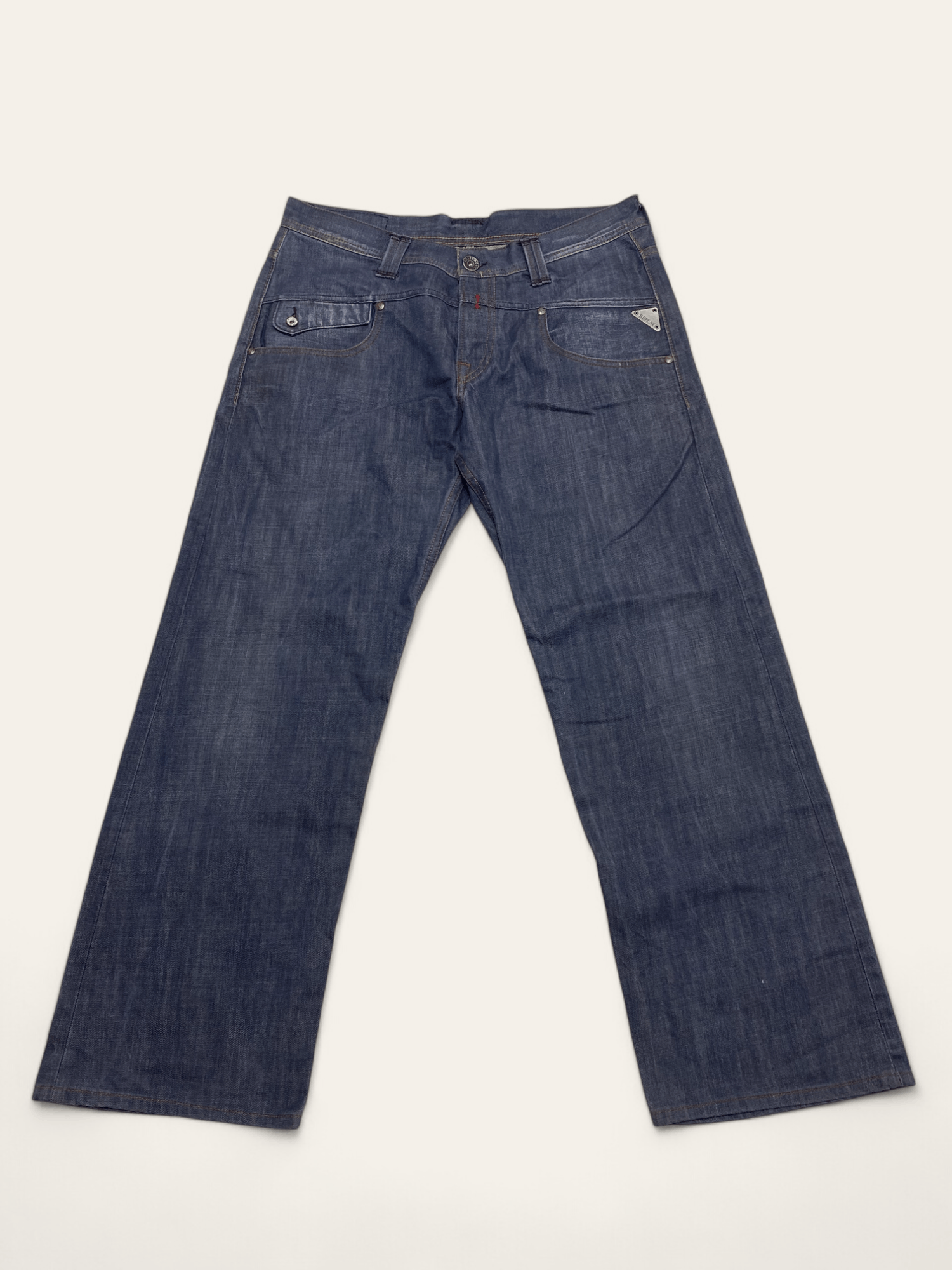 Jean Vintage REPLAY Navy Denim Jeans Y2k Style Beautiful Size US 34 / EU 50 - 1 Thumbnail