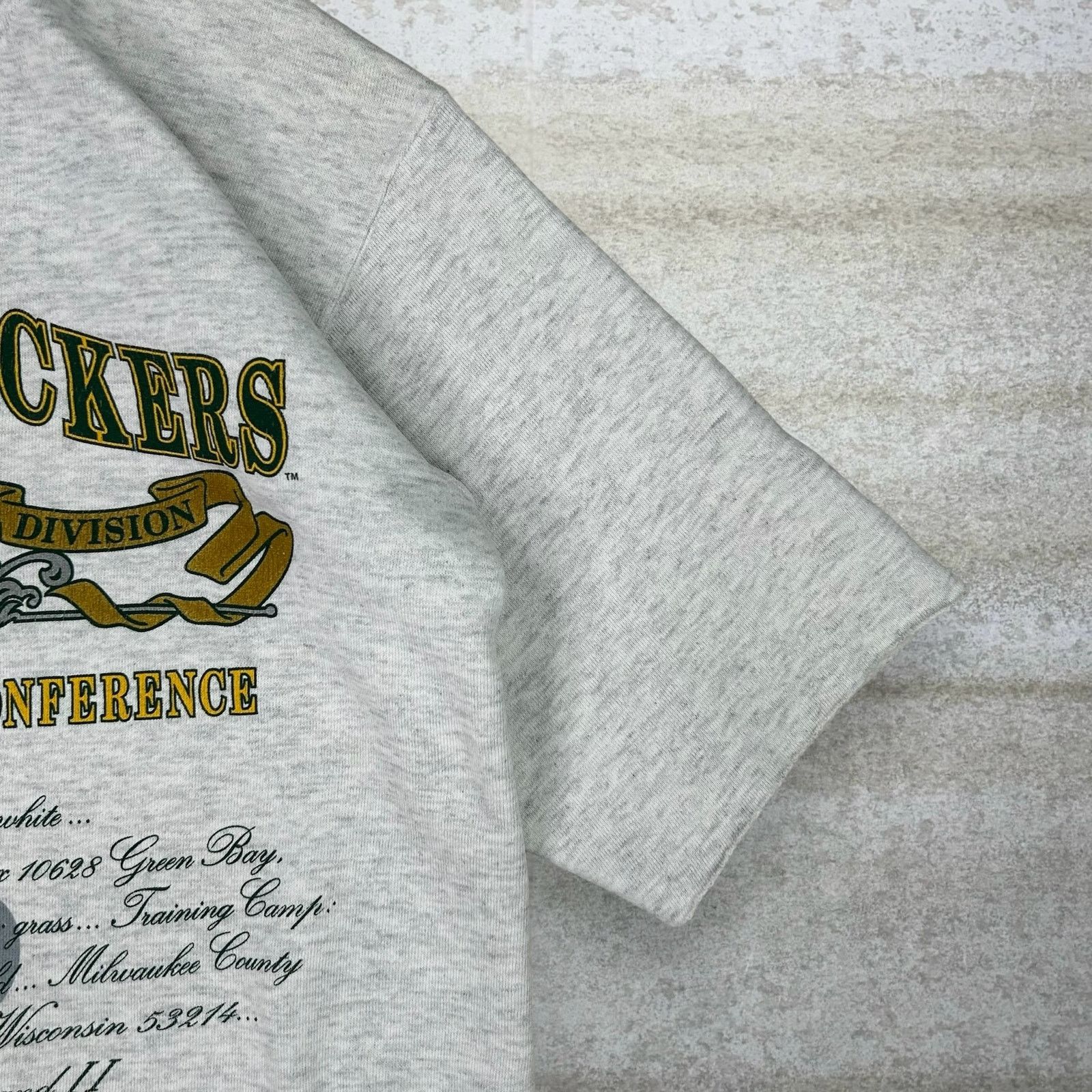 Nutmeg Vintage 90s Packers Sweatshirt Mens M Light Grey Cut Sleeves Size US M / EU 48-50 / 2 - 3 Thumbnail