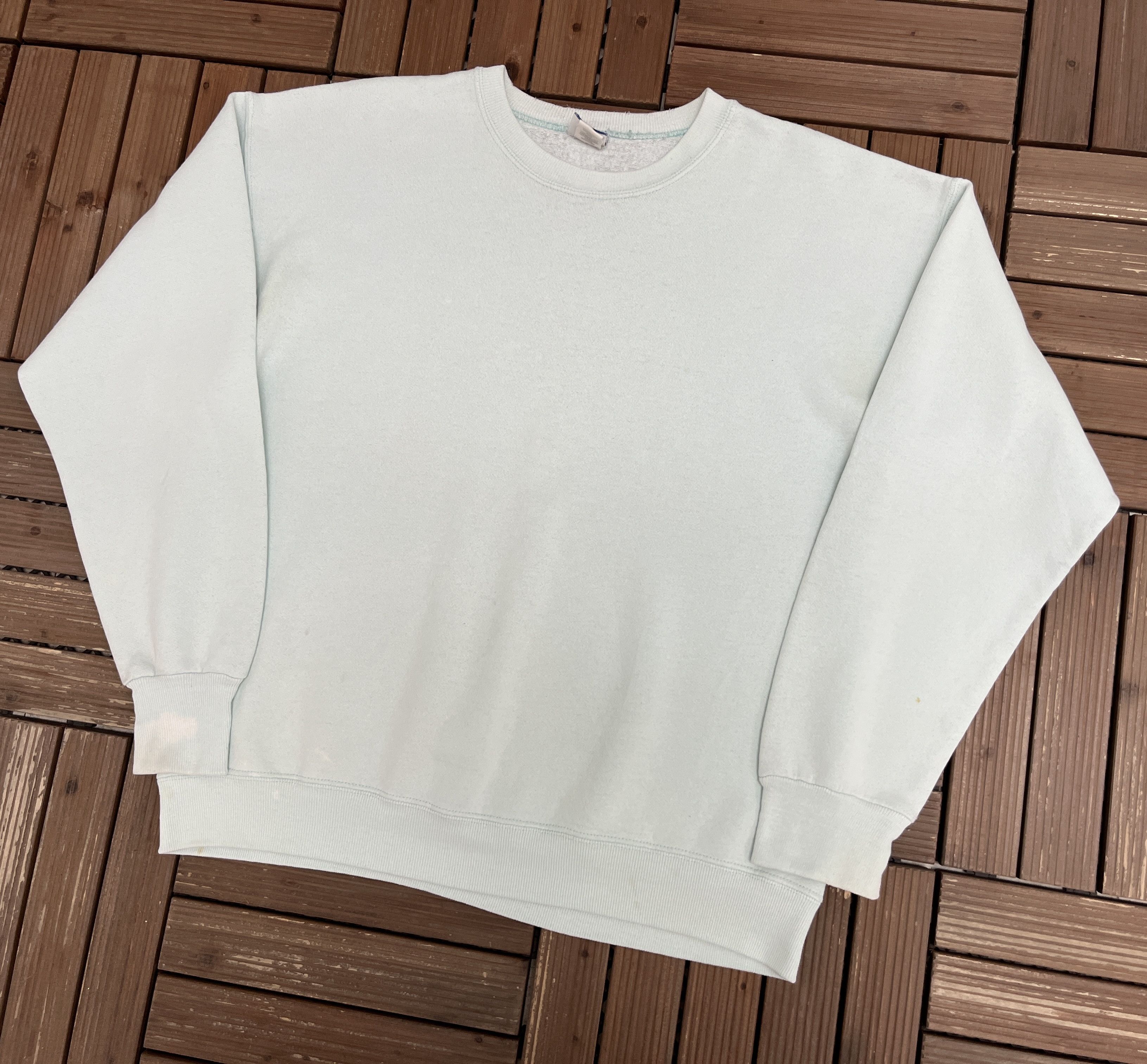 Lee × Vintage Lee Heavyweight Blue Blank Vintage Crewneck Sweater Size US XL / EU 56 / 4 - 2 Thumbnail