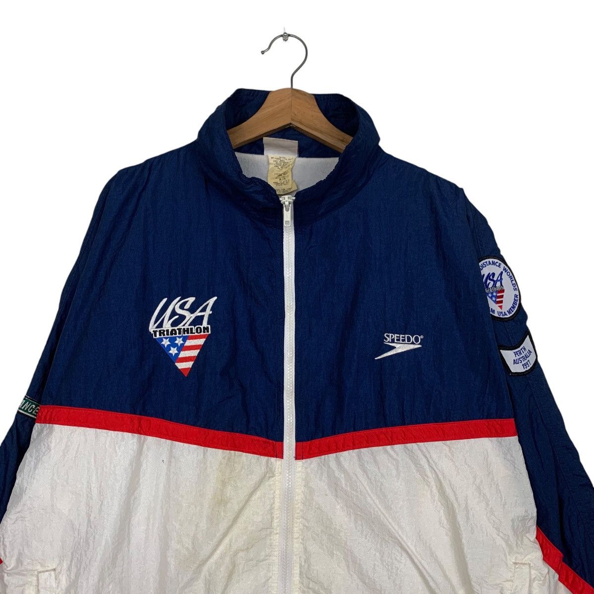 Speedo Vintage SPEEDO USA TRIATHLON Nylon Light Jacket #2783-C126 Size US M / EU 48-50 / 2 - 2 Thumbnail