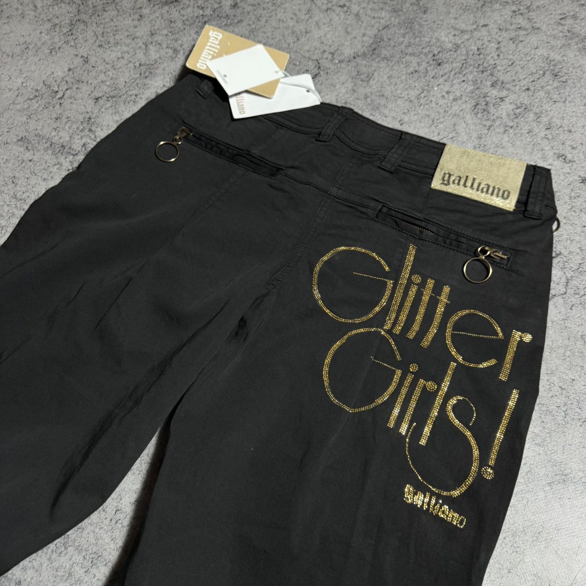 John Galliano NEW Galliano Glitter Girls Rare Pants Size 32" / US 10 / IT 46 - 4 Thumbnail