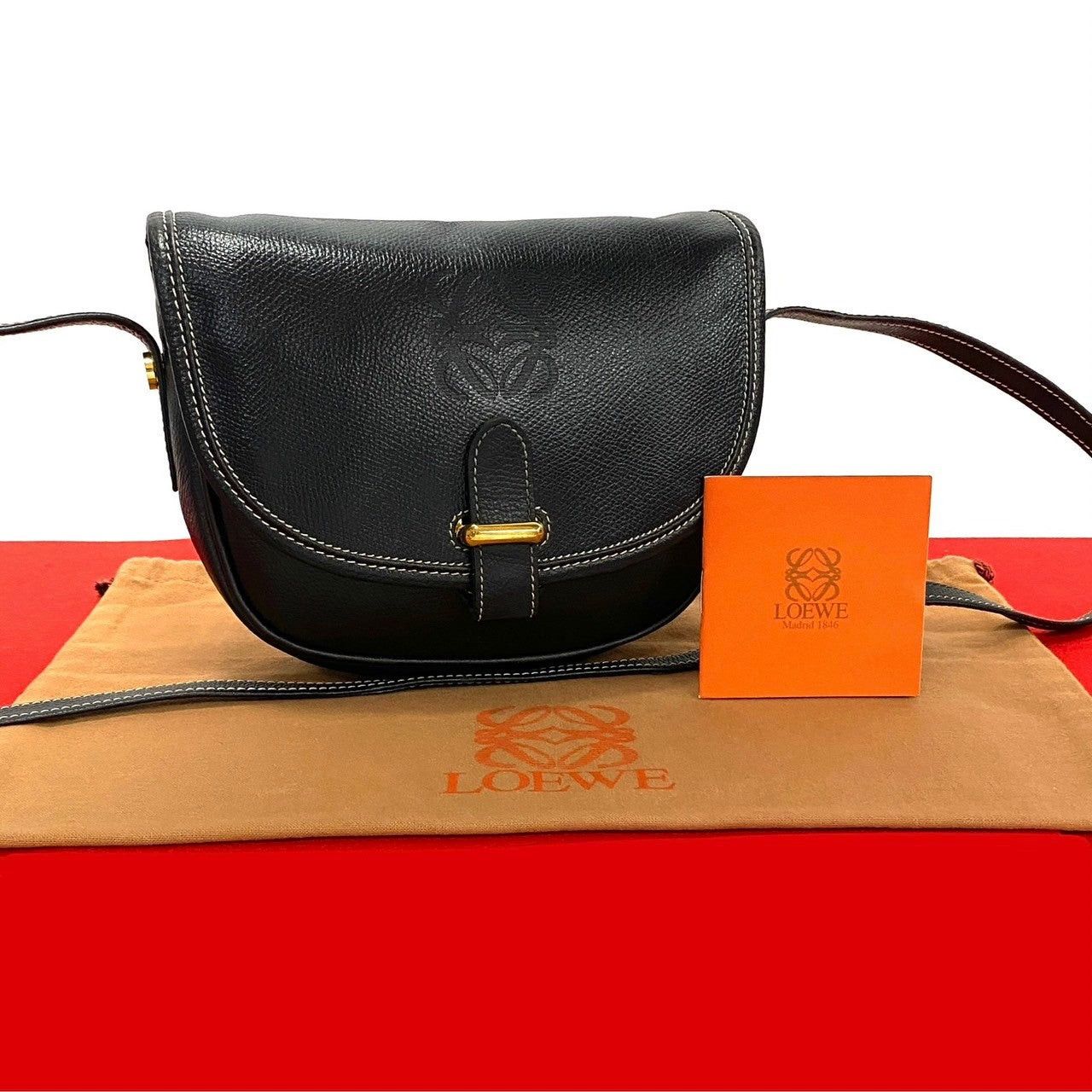 Loewe Loewe Shoulder Bag Black Leather Size ONE SIZE - 1 Thumbnail