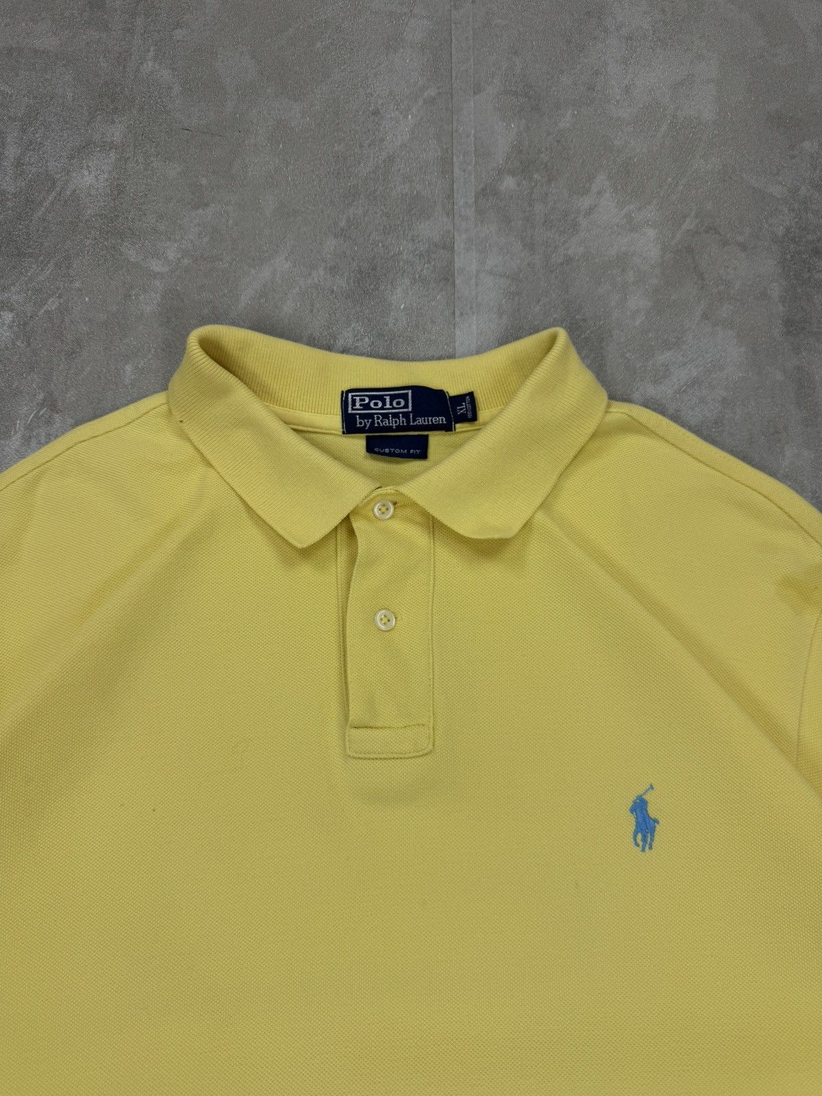 Polo Ralph Lauren Vintage Polo Ralph Lauren Yellow custom fit polo shirt Size US XL / EU 56 / 4 - 2 Thumbnail