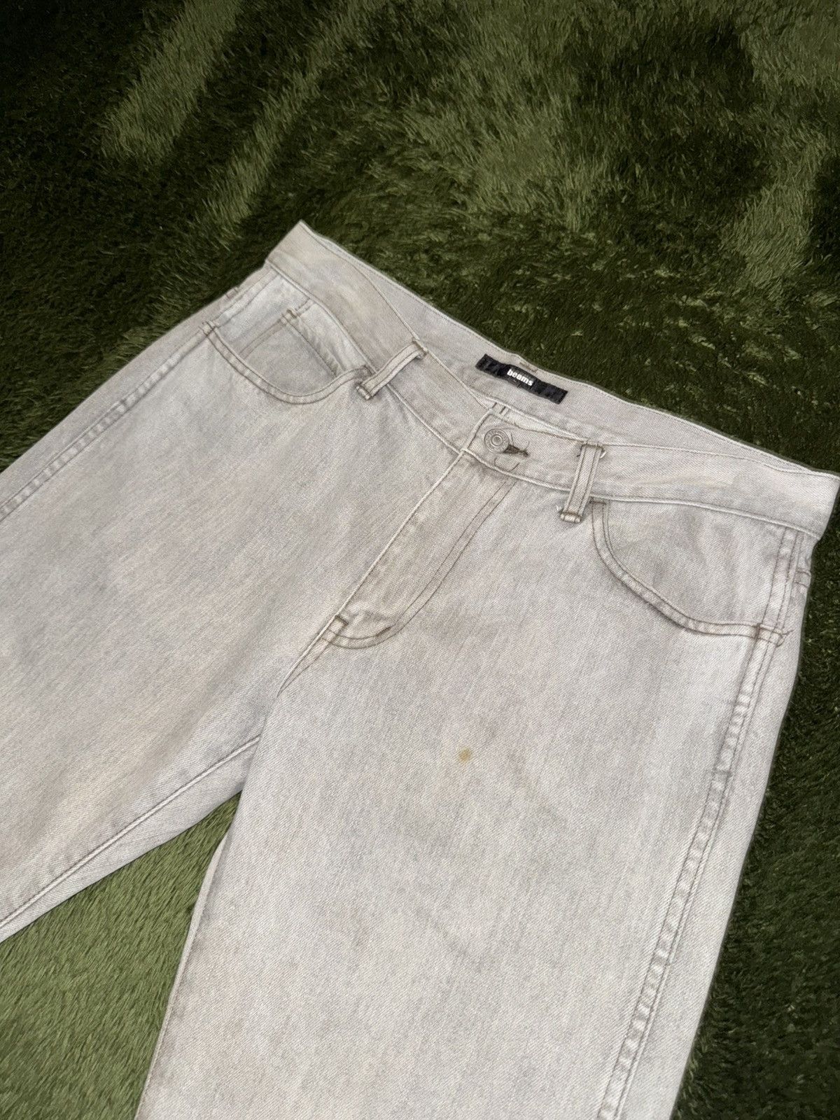 Beams Japan [L] BEAMS Japan Straight Fit Vintage Wash Denim Pants Grey Size US 32 / EU 48 - 2 Thumbnail