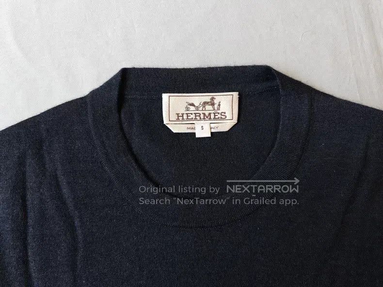 Hermes Hermes Cashmere sweater knitted sweater, black, 80% cashme Size US S / EU 44-46 / 1 - 2 Thumbnail
