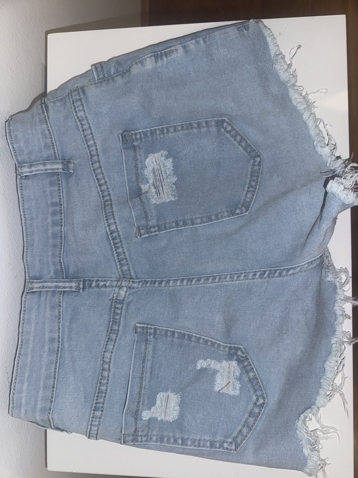 Shein Shein baby blue denim shorts Size 27" / US 4 / IT 40 - 2 Thumbnail