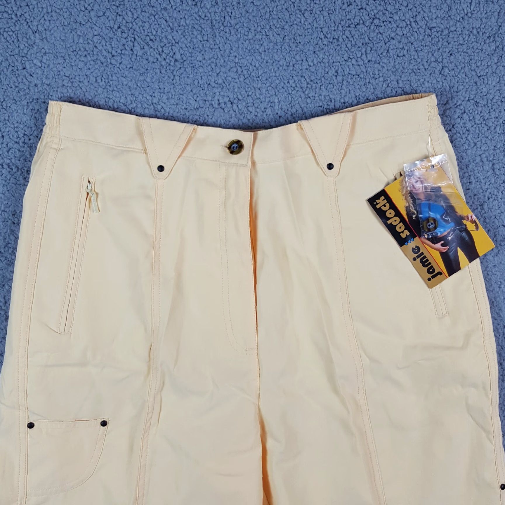 Vintage Vintage Jamie Sadock Chino Shorts Womens 10 Yellow High Waist Relaxed Retro Golf Tennis Preppy 90s Boho Casual Athletic Summer Vintage Womens Size 32" / US 10 / IT 46 - 2 Thumbnail