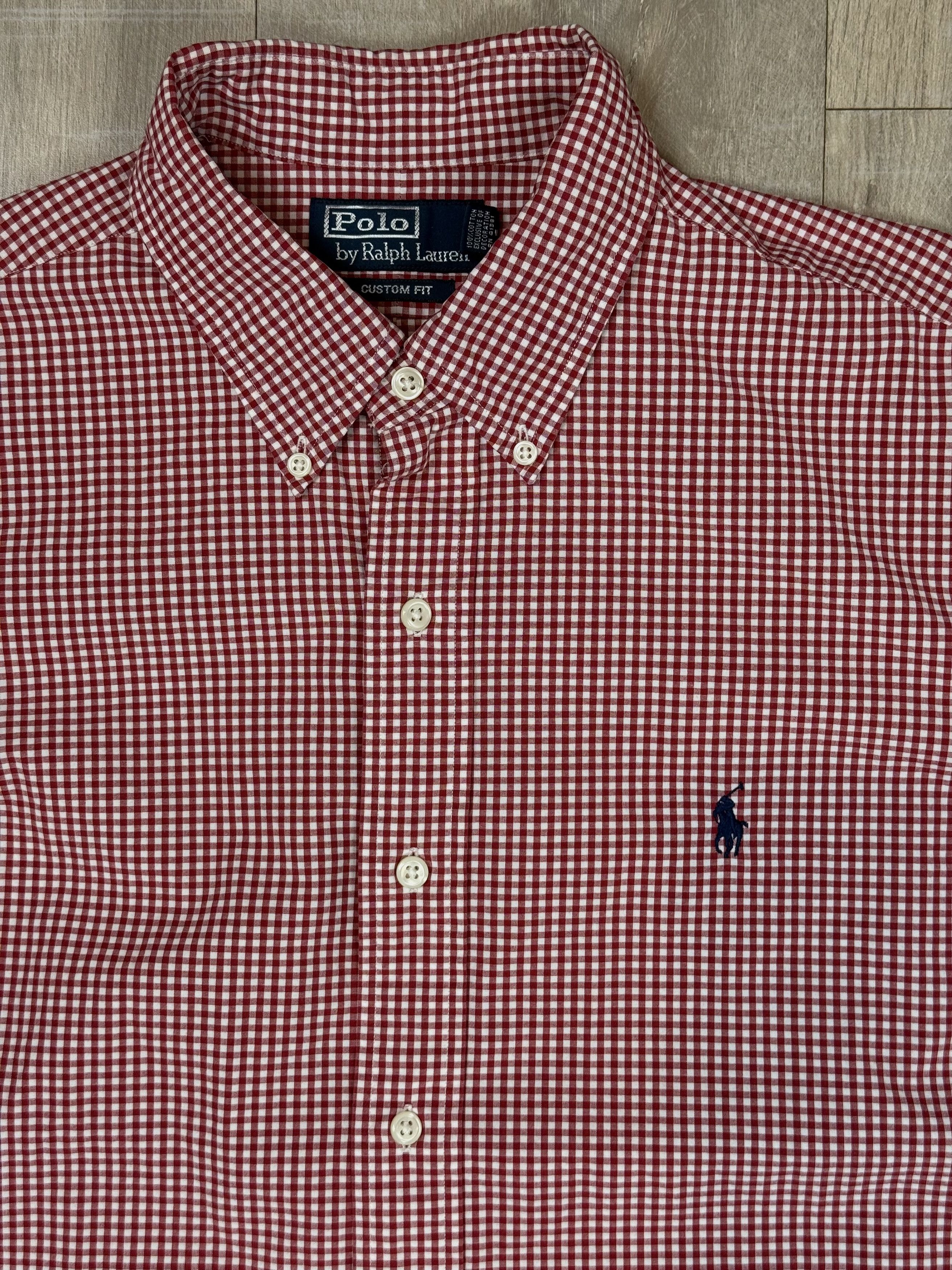 Polo Ralph Lauren Vintage Polo Ralph Lauren Shirt White/Red Size US L / EU 52-54 / 3 - 4 Thumbnail
