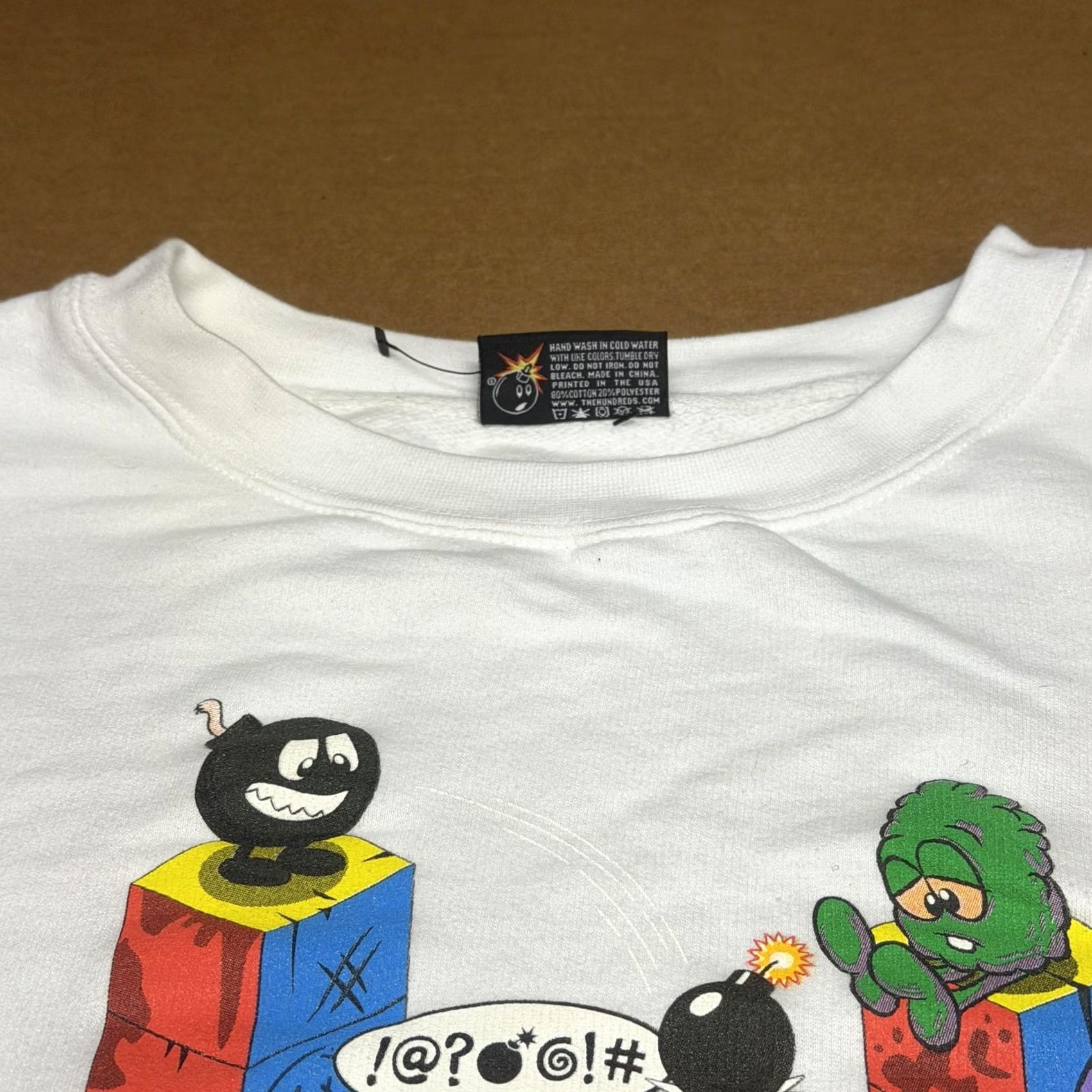 The Hundreds The Hundreds Sweatshirt Mens 2XL White Cartoon Graphic Fleece Pullover Crewneck Size US XXL / EU 58 / 5 - 3 Thumbnail