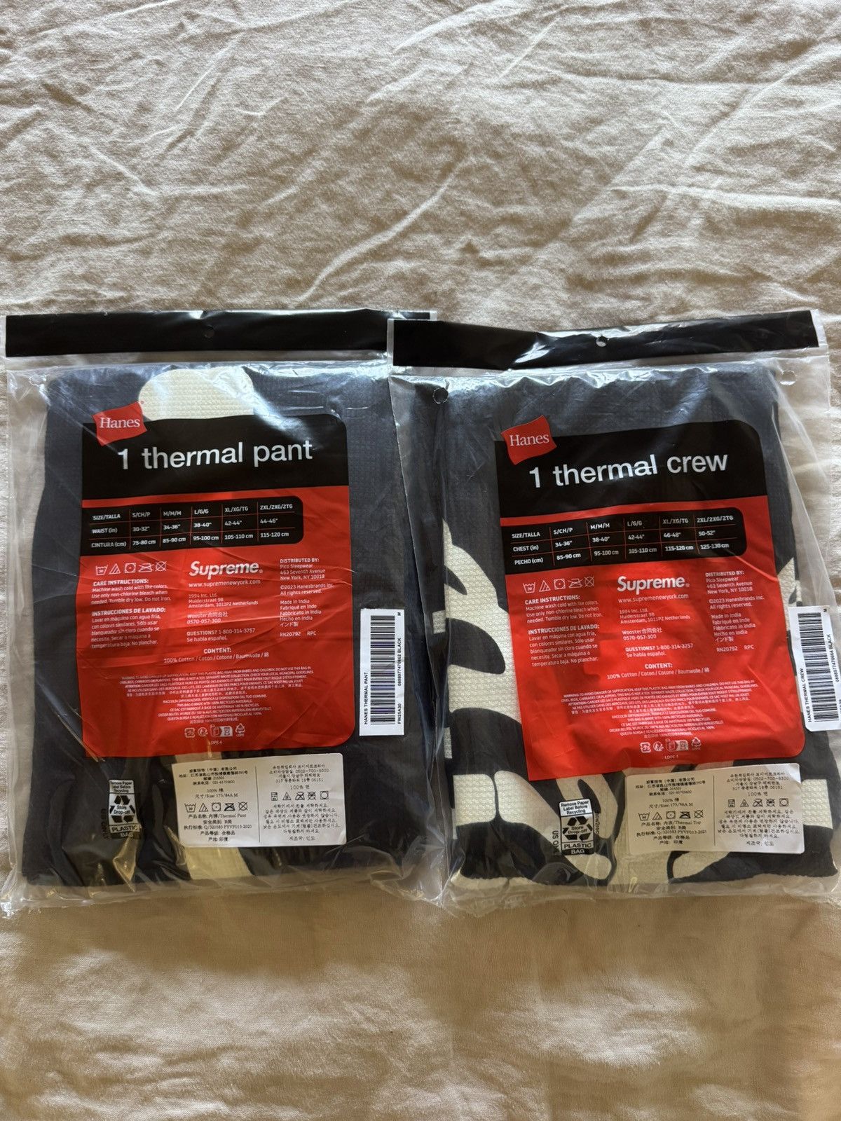 Supreme Supreme®/Hanes® Bones Thermal Crew and Pant Size US M / EU 48-50 / 2 - 4 Thumbnail