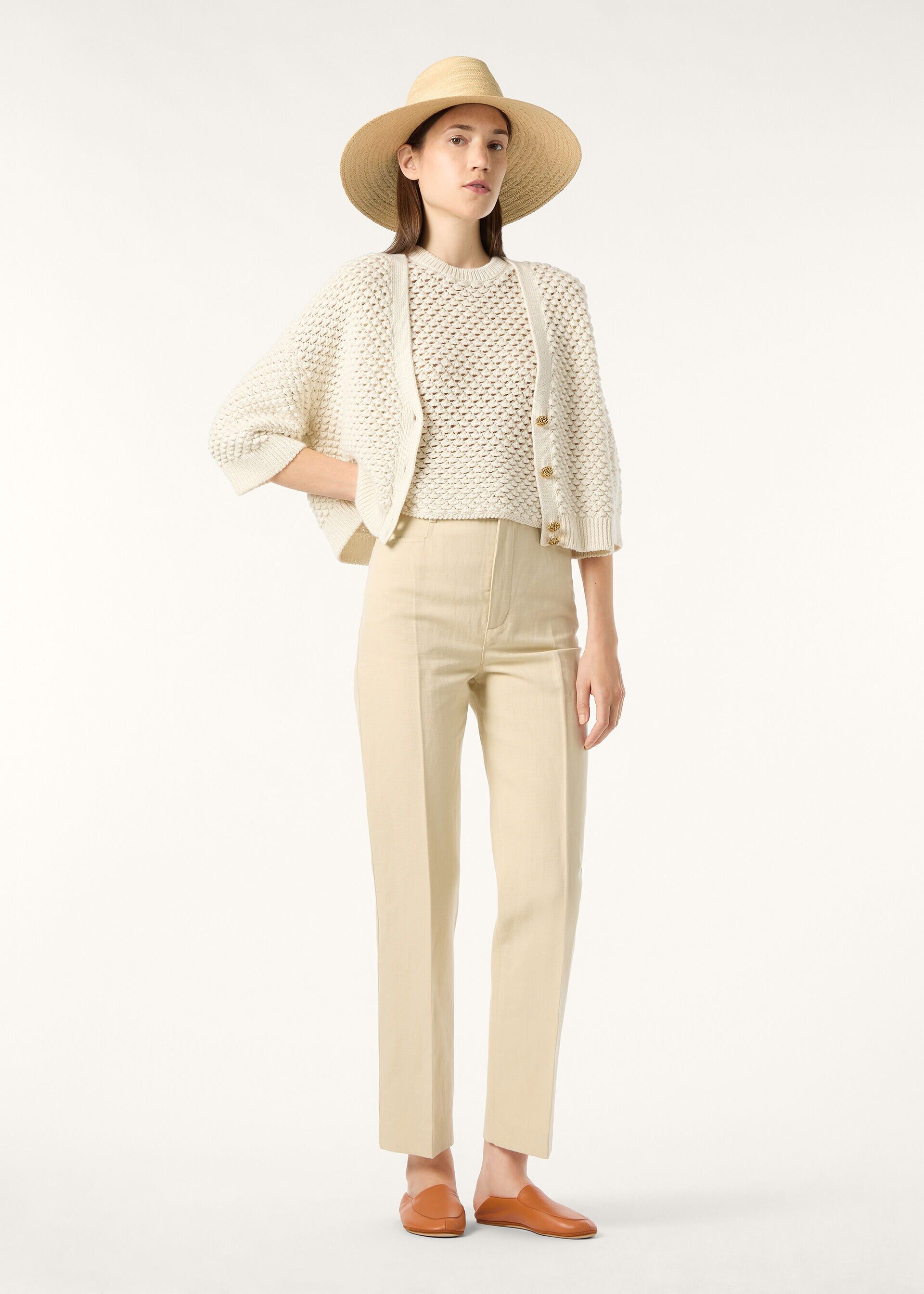 Loro Piana os11x0326 FAQ4552 Ginko Top in Nougat Size S / US 4 / IT 40 - 2 Thumbnail