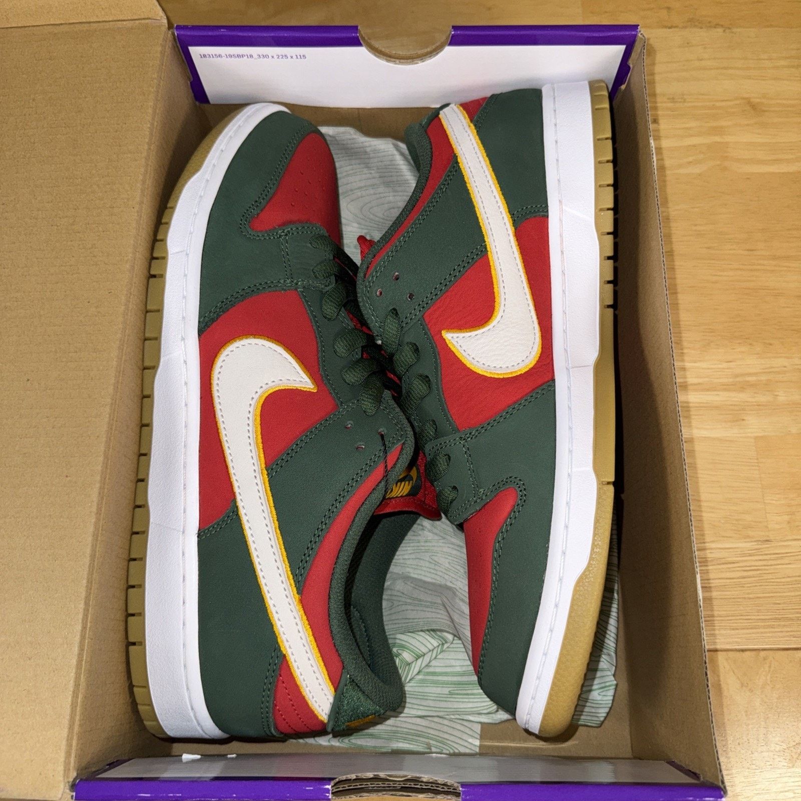 Nike Nike Dunk Premium SB Low Seattle Supersonics 12 FZ1287-300 Size US 12 / EU 45 - 8 Thumbnail