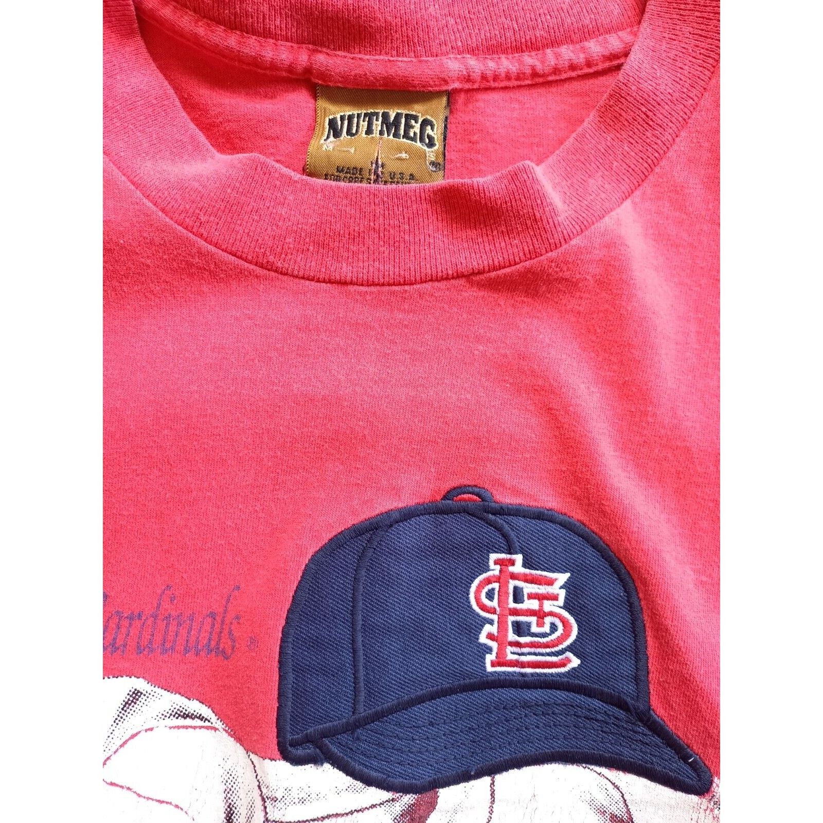 MLB × Nutmeg St Louis Cardinals Nutmeg vtg 90s graphic CAPS tee M red MLB Size US M / EU 48-50 / 2 - 3 Thumbnail