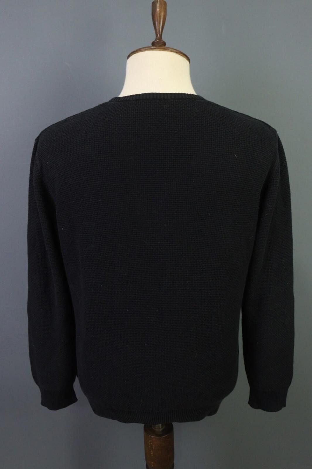 Lacoste Lacoste Black Knitted Crew Neck Relaxed Fit Pullover Sweater Size US M / EU 48-50 / 2 - 10 Thumbnail