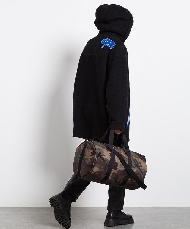 Off-White o1y0225 Size OS / Logo Travel Bag in Military Green Size ONE SIZE - 6 Thumbnail