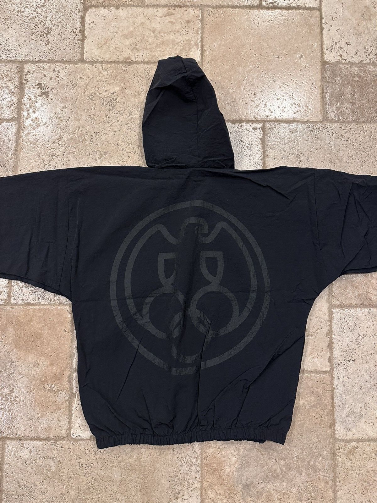 Yeezy Yeezy WB-01 04 Logo Black Windbreaker Nylon Zip Jacket Size US S / EU 44-46 / 1 - 10 Thumbnail