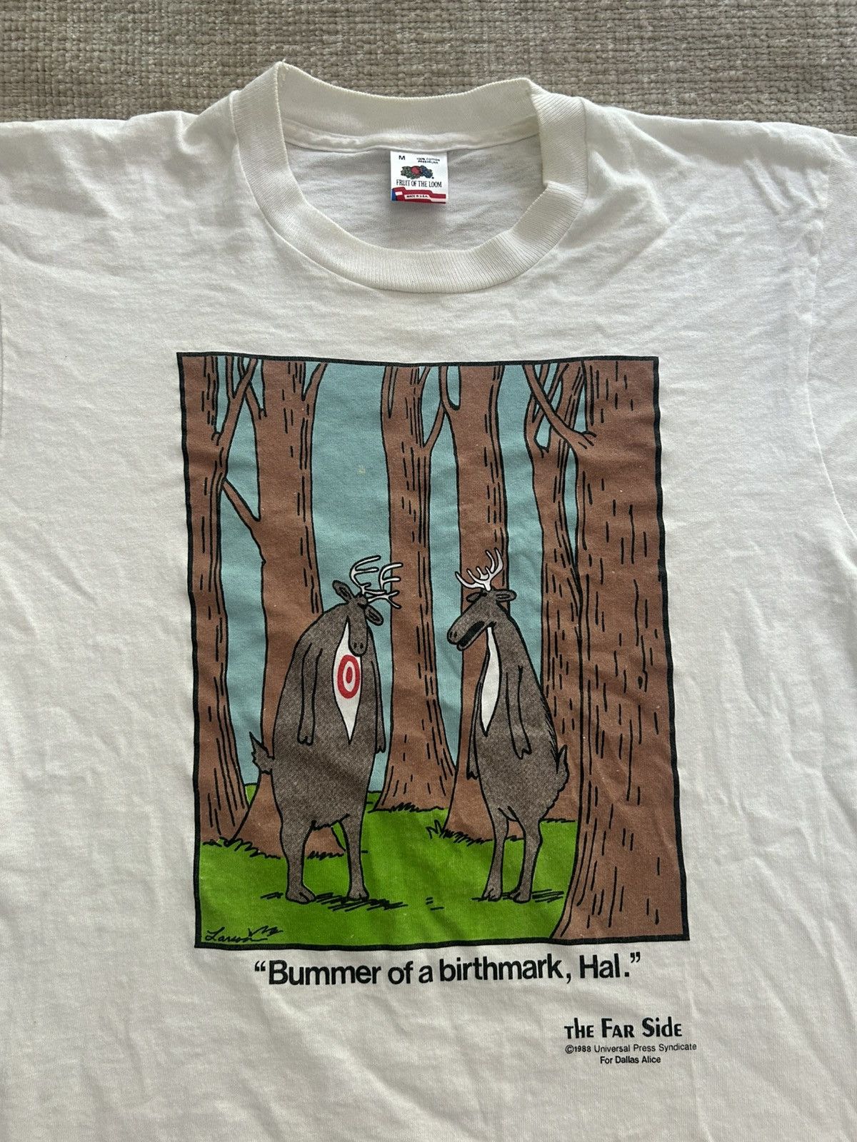Fruit Of The Loom 80s Funny Single Stitch T-Shirt Made in USA Size US M / EU 48-50 / 2 - 2 Thumbnail